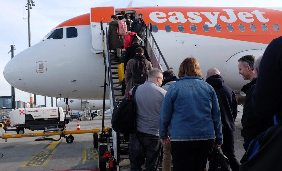 people seen boarding an easyjet flight