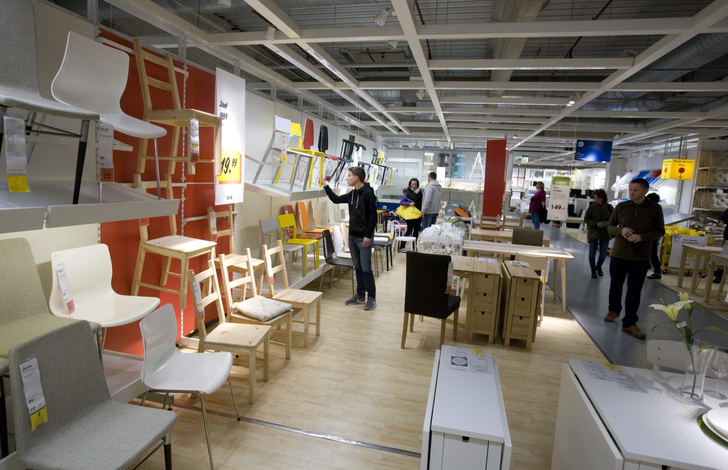 people shopping at Ikea store