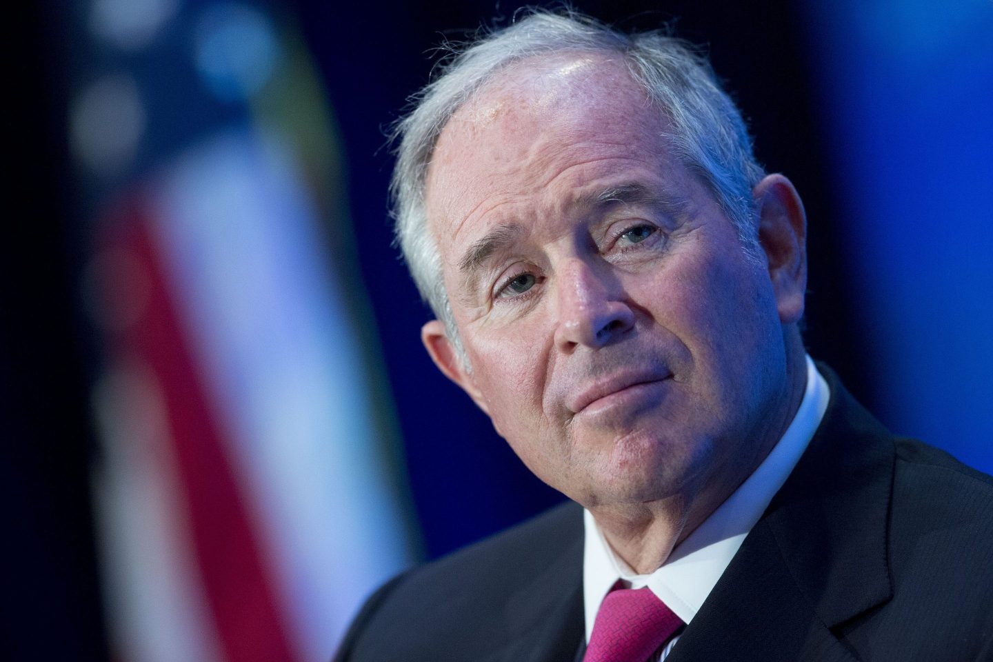 Blackstone CEO Stephen Schwarzman at a panel.