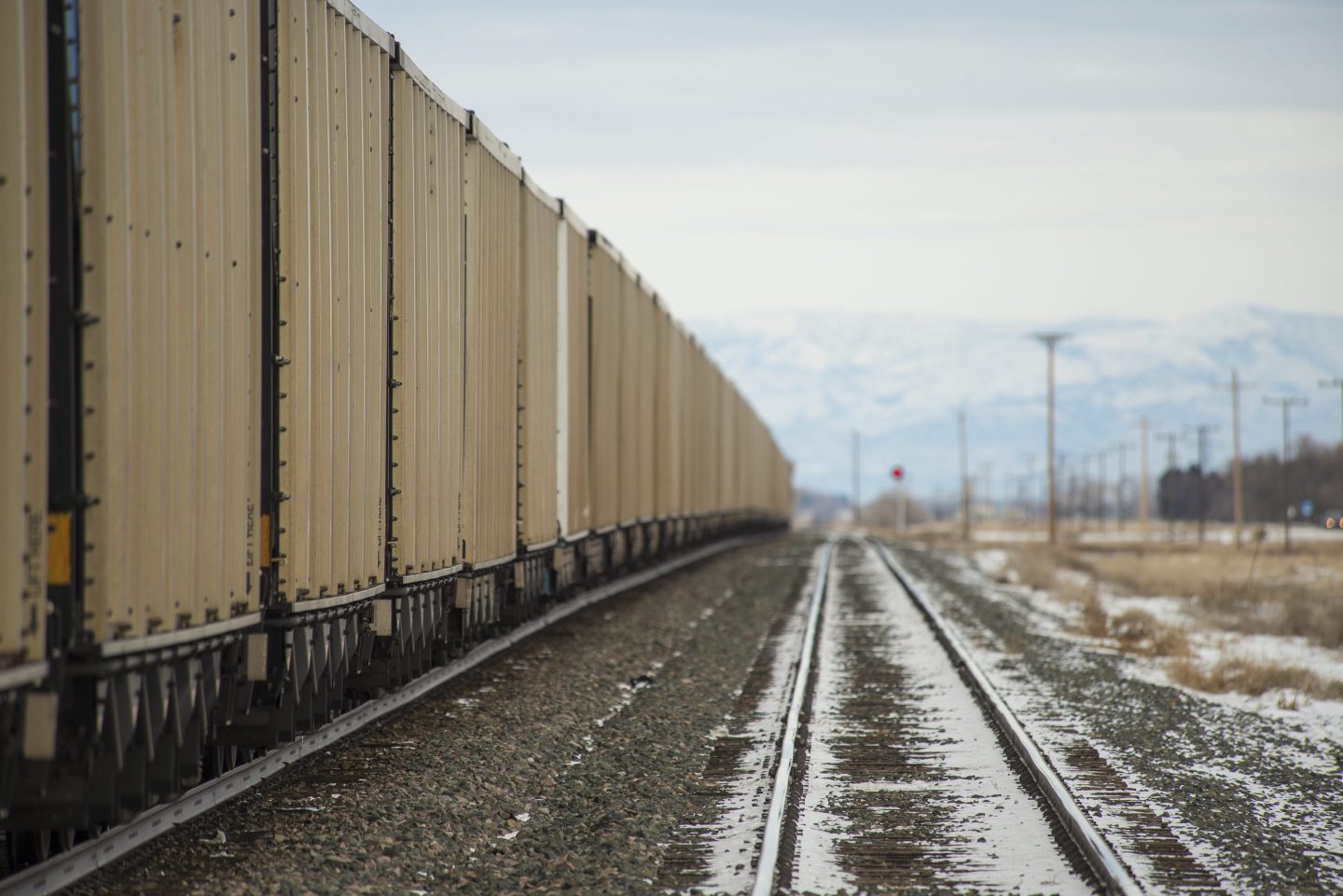 A BNSF coal train with coal from eastern Montana