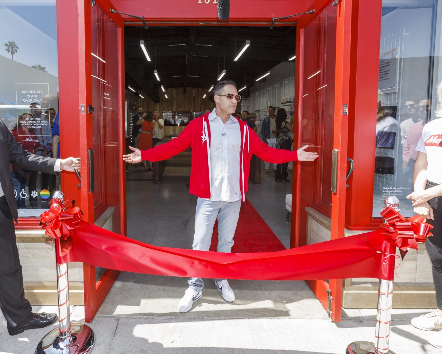 Former MedMen CEO Adam Bierman at the 2018 opening of the company's Venice Beach retail location.