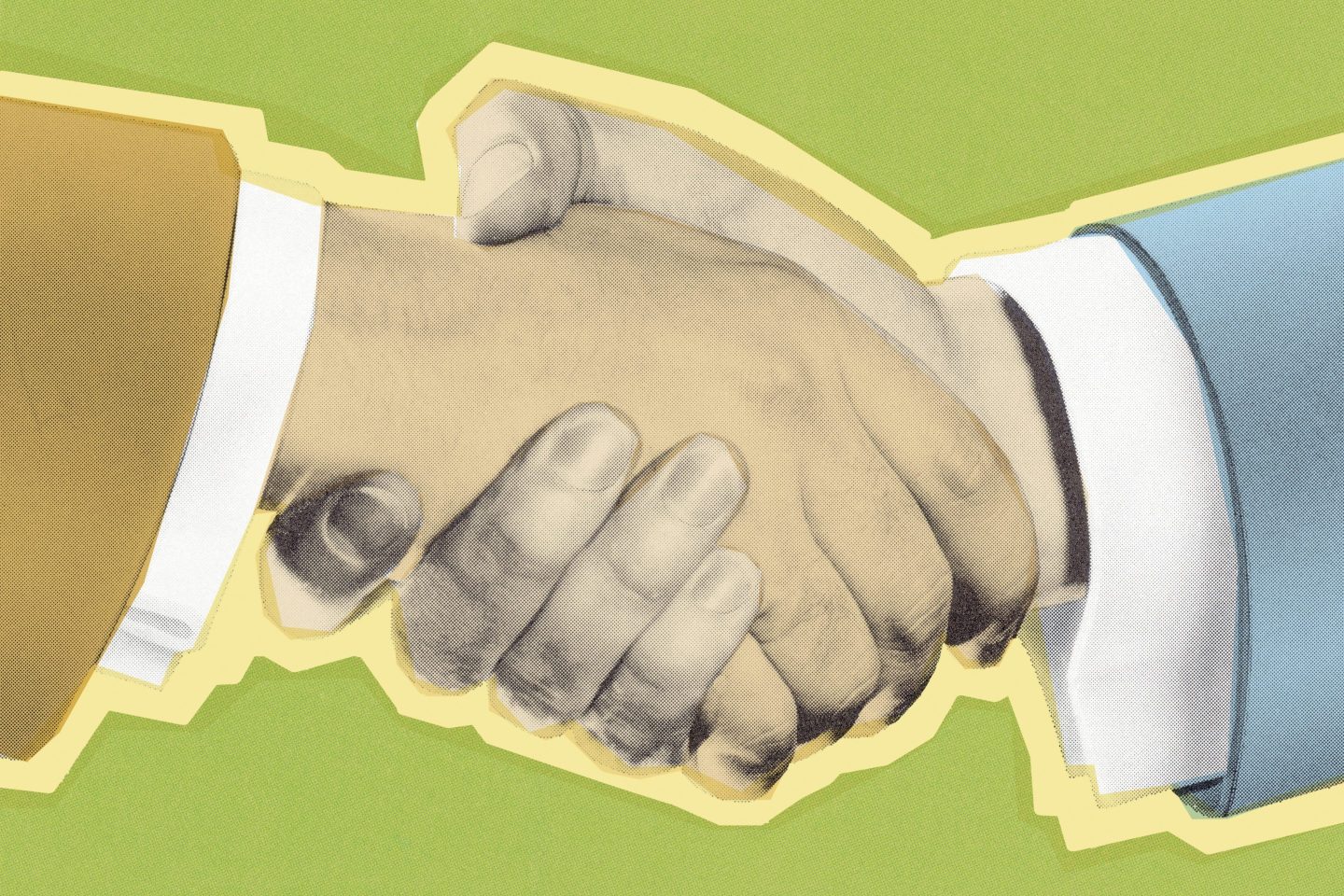 Photo of two hands shaking