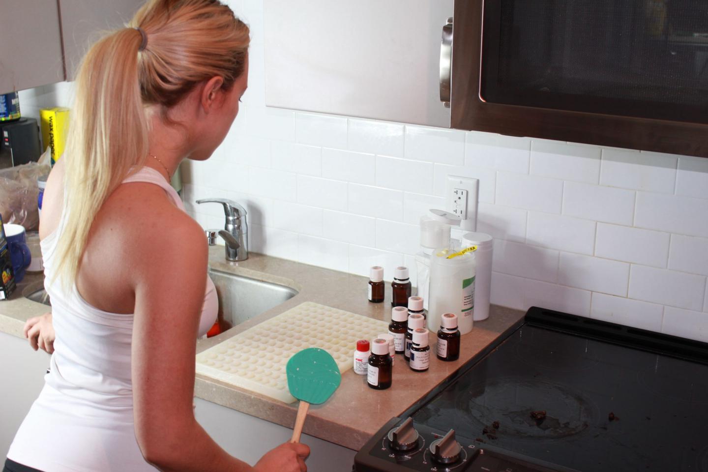 Bosch recipe testing in her basement kitchen in 2015.