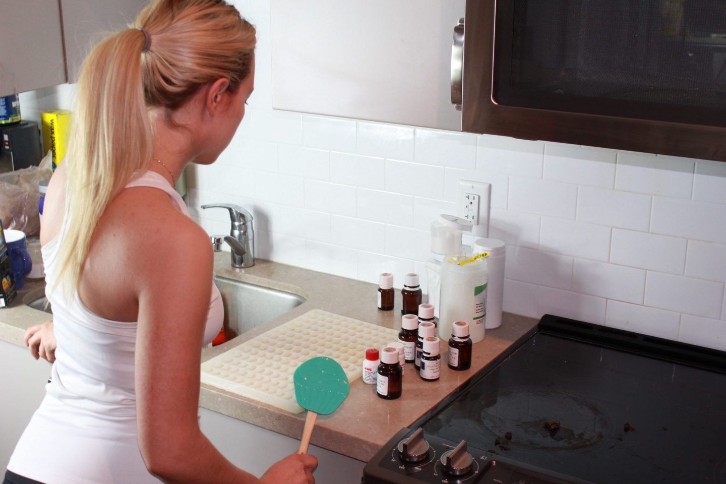 Bosch recipe testing in her basement kitchen in 2015.