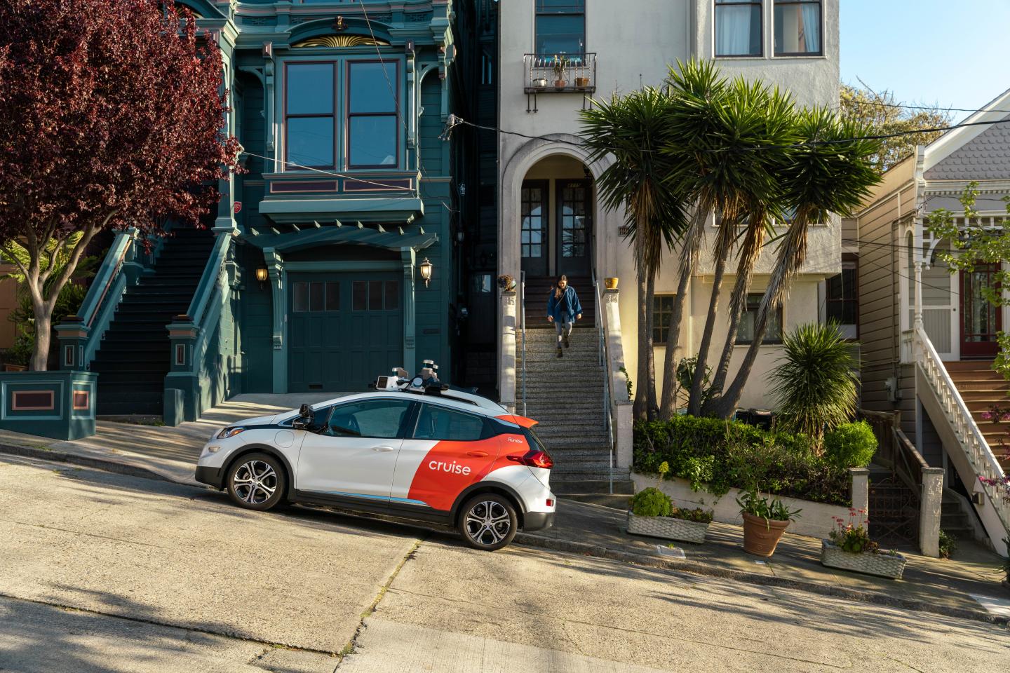 A Cruise vehicle on a street in San Francisco