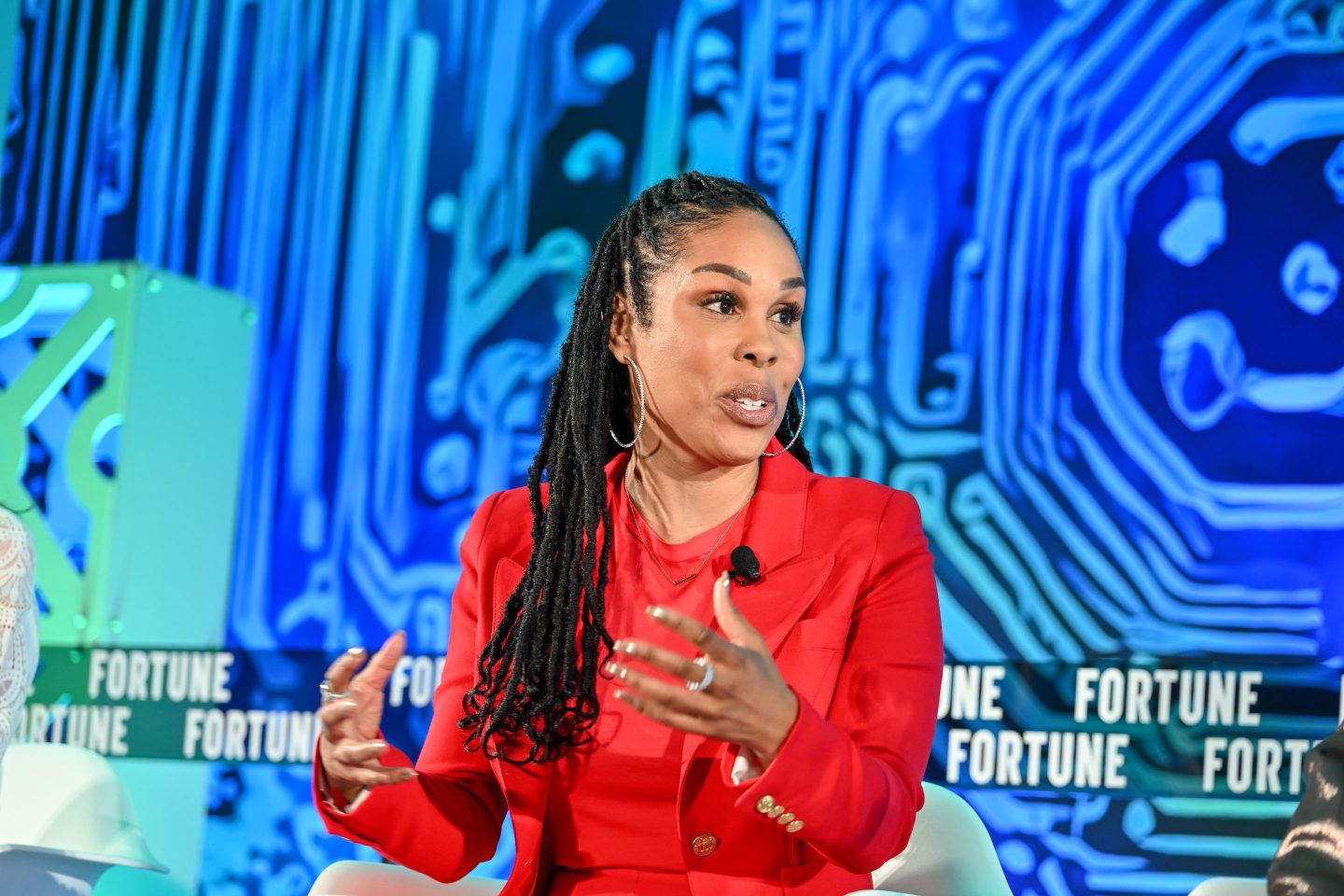 Dr. Uché Blackstock, founder and CEO of Advancing Health Equity, speaks during Coins2Day’s Brainstorm Health conference in Dana Point, Calif., on Monday, May 20, 2024.