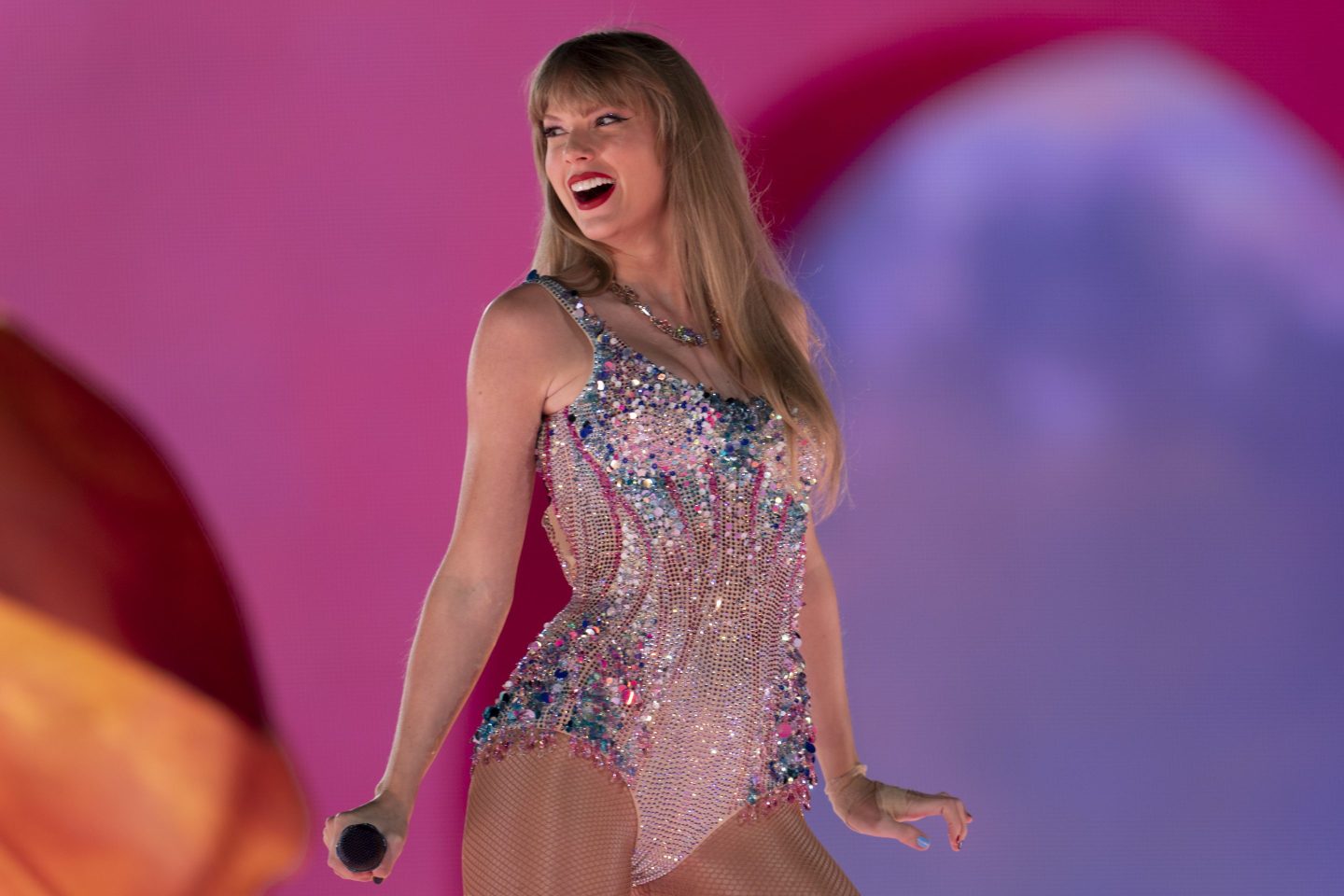 Taylor Swift performs during "The Eras Tour," May 5, 2023, at Nissan Stadium in Nashville, Tenn. 