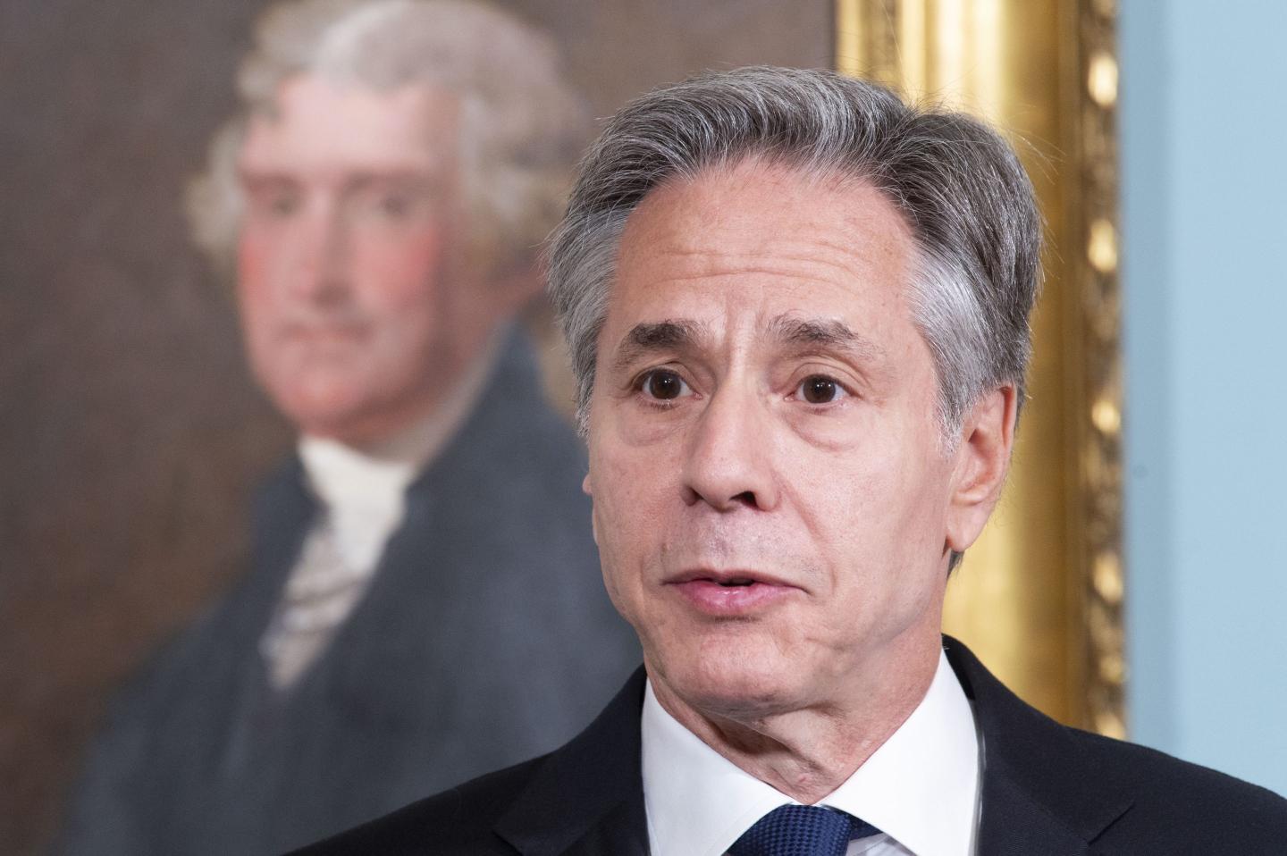 Secretary of State Antony Blinken speaks