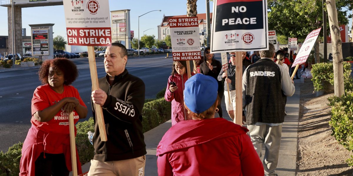 Hundreds of Virgin Hotels workers walk off the job as union organizers claim 48-hour strike is under way