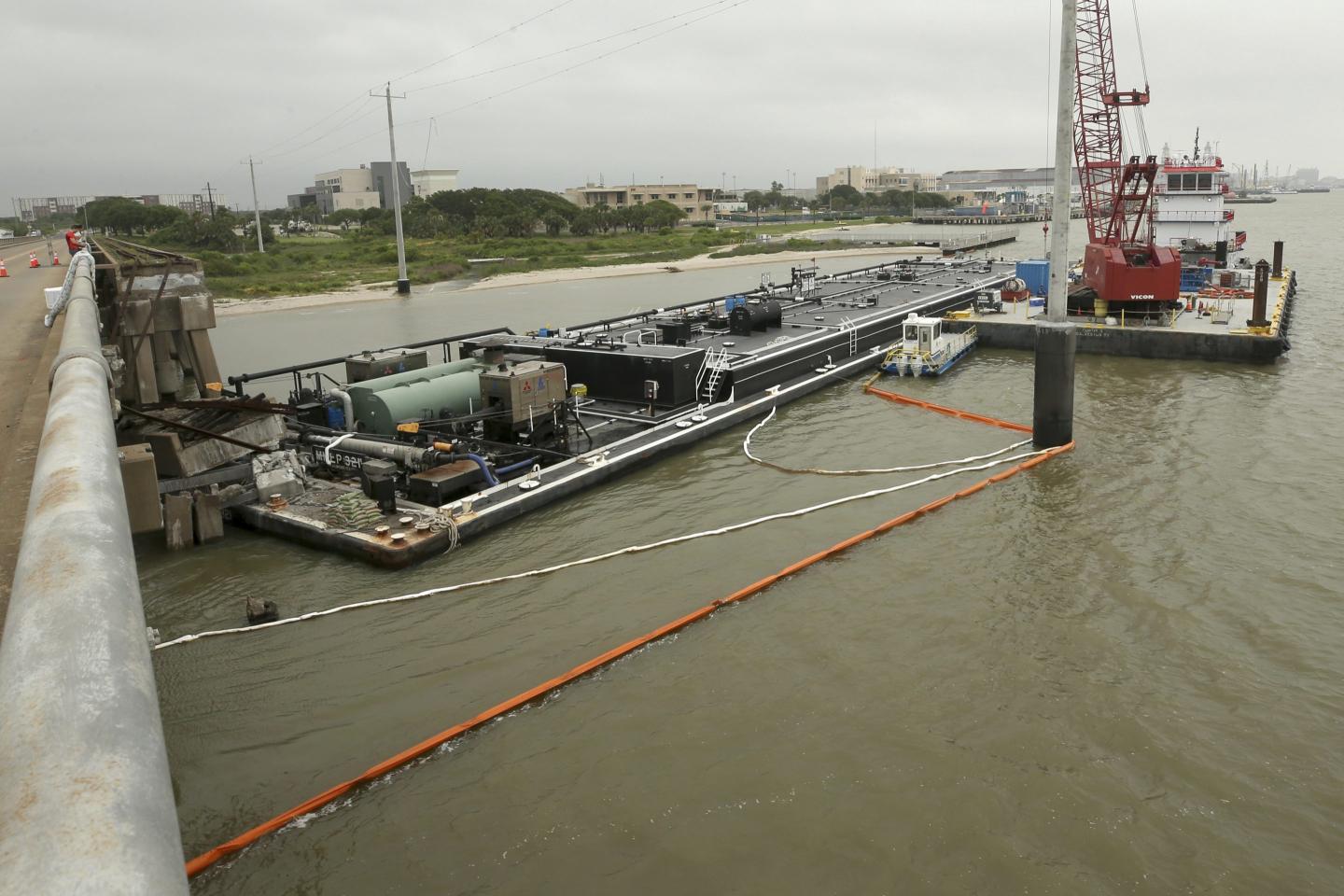 Texas barge collision may have spilled 2,000 gallons of oil into Galveston Bay, Coast Guard says