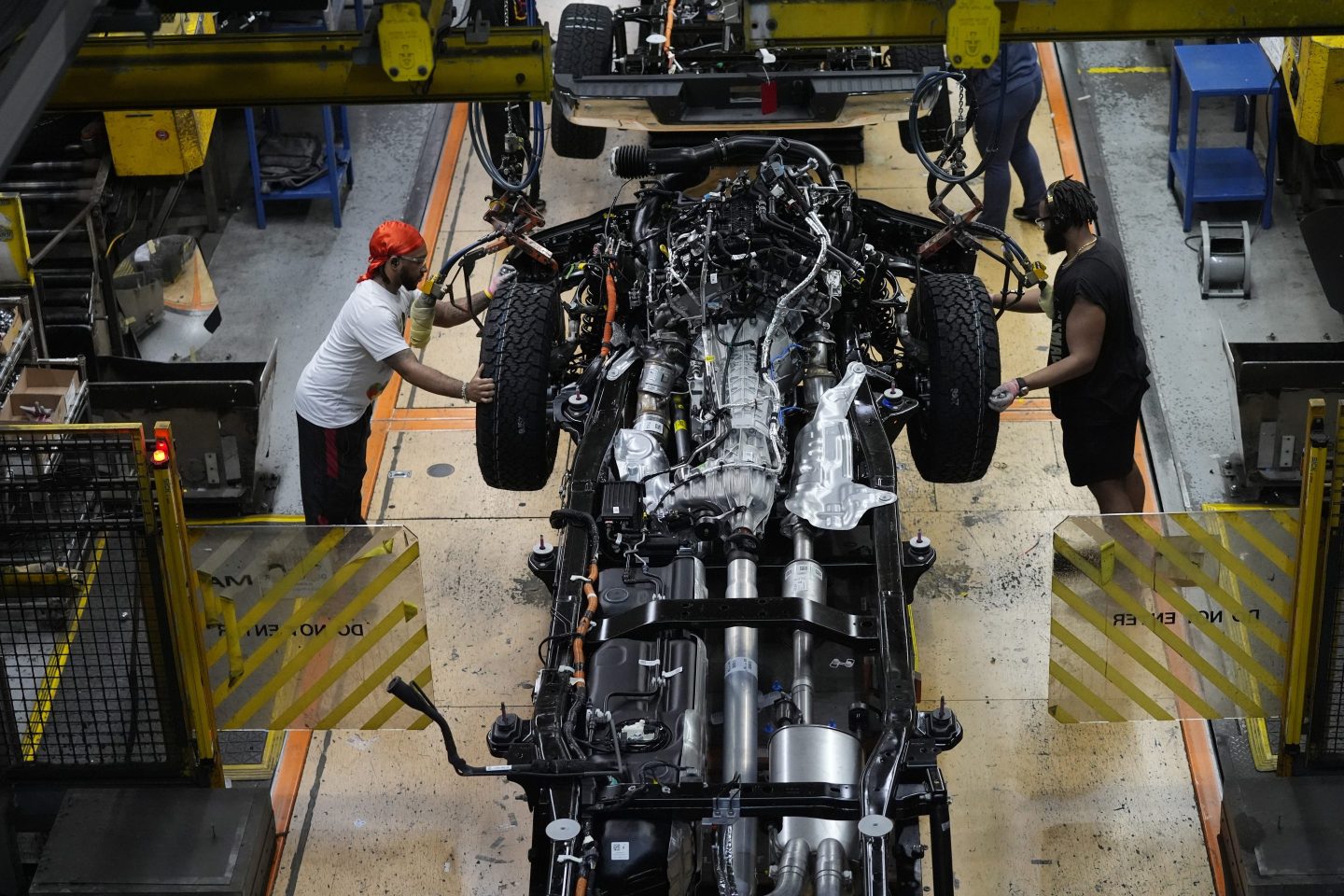 The 2024 Ford F-150 truck is assembled at the Dearborn Truck Plant on April 11, 2024, in Dearborn, Mich.