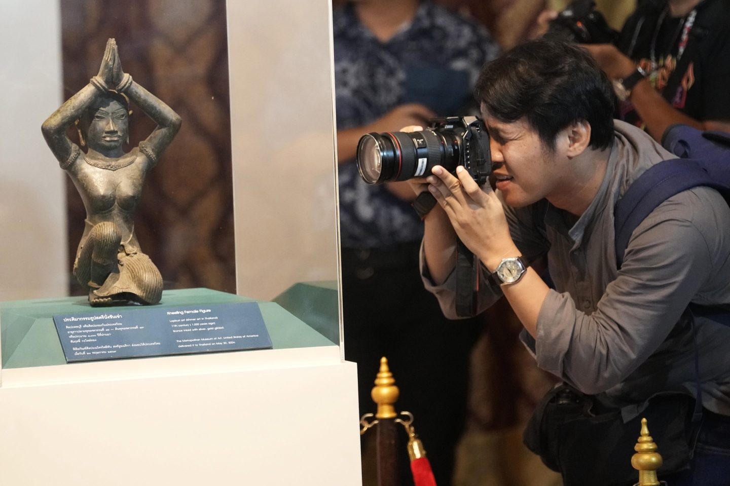Thailand's National Museum hosted a welcome-home ceremony Tuesday for two ancient statues that were illegally trafficked from Thailand by a British collector of antiquities and were returned from the collection of New York’s Metropolitan Museum of Art.