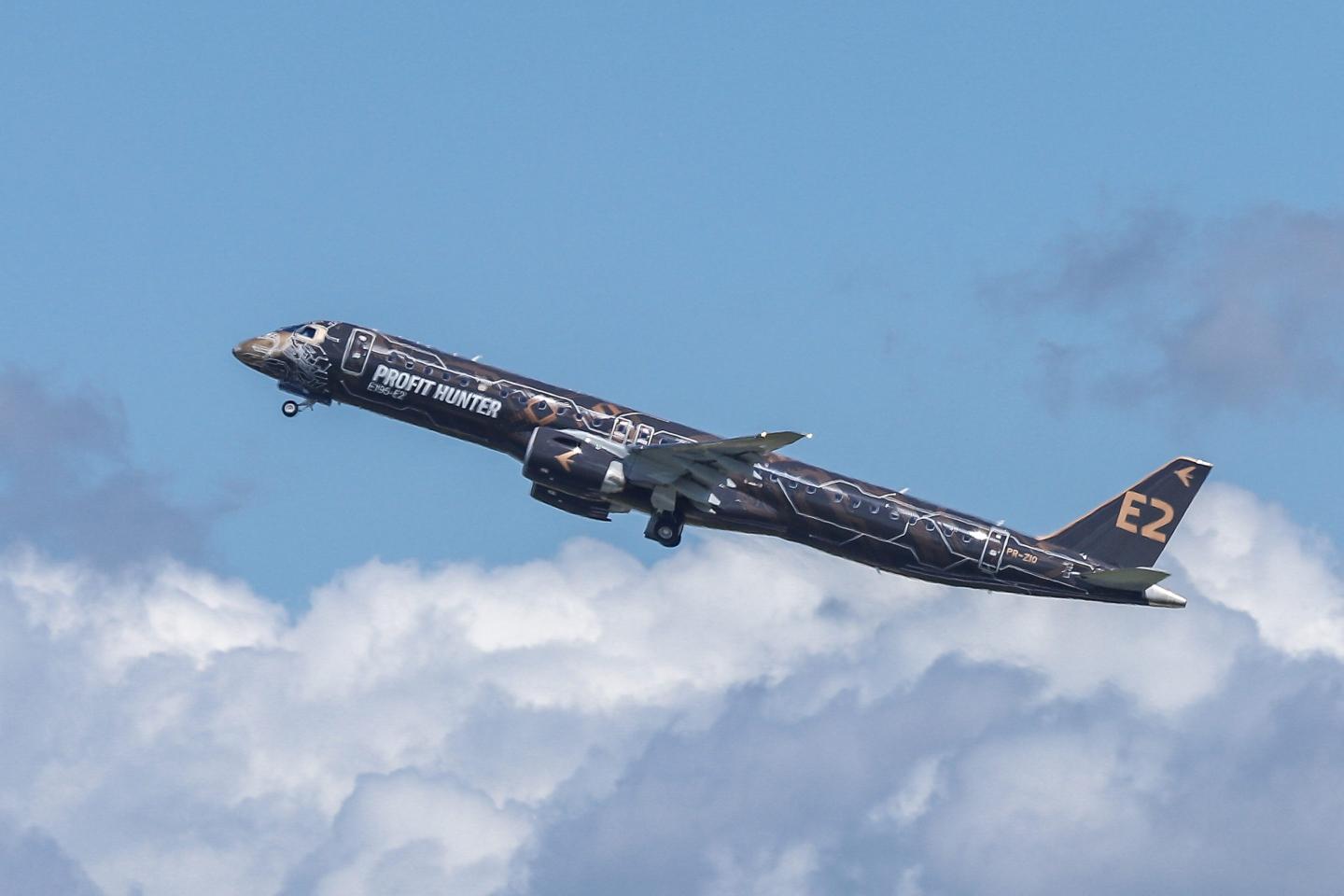 Embraer jet takes off