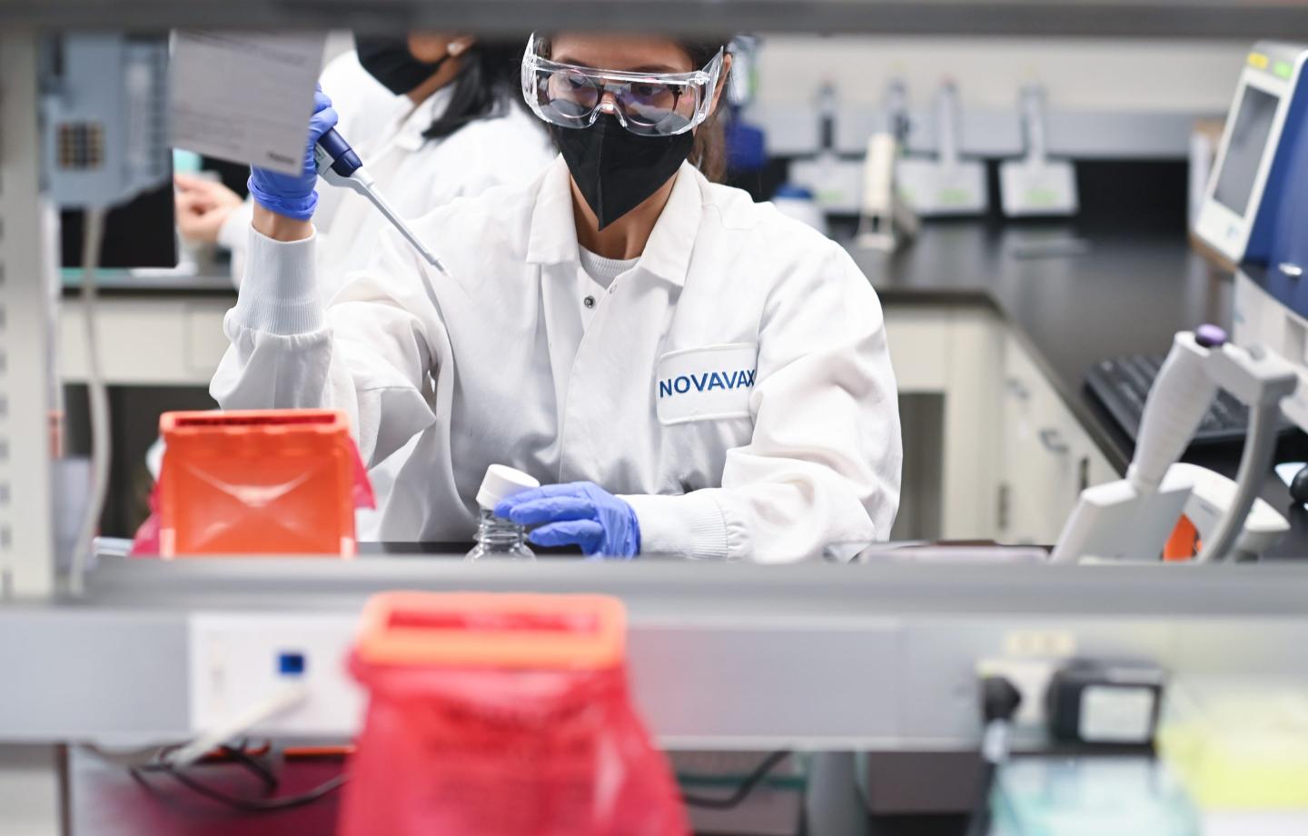 a researcher works in a lab