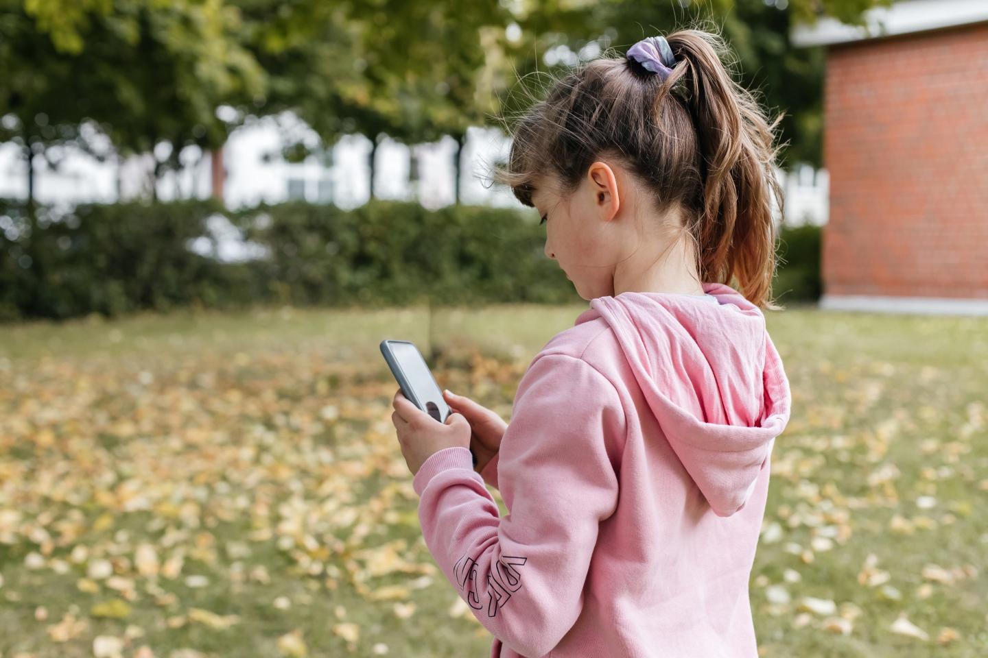 Teen girl on phone