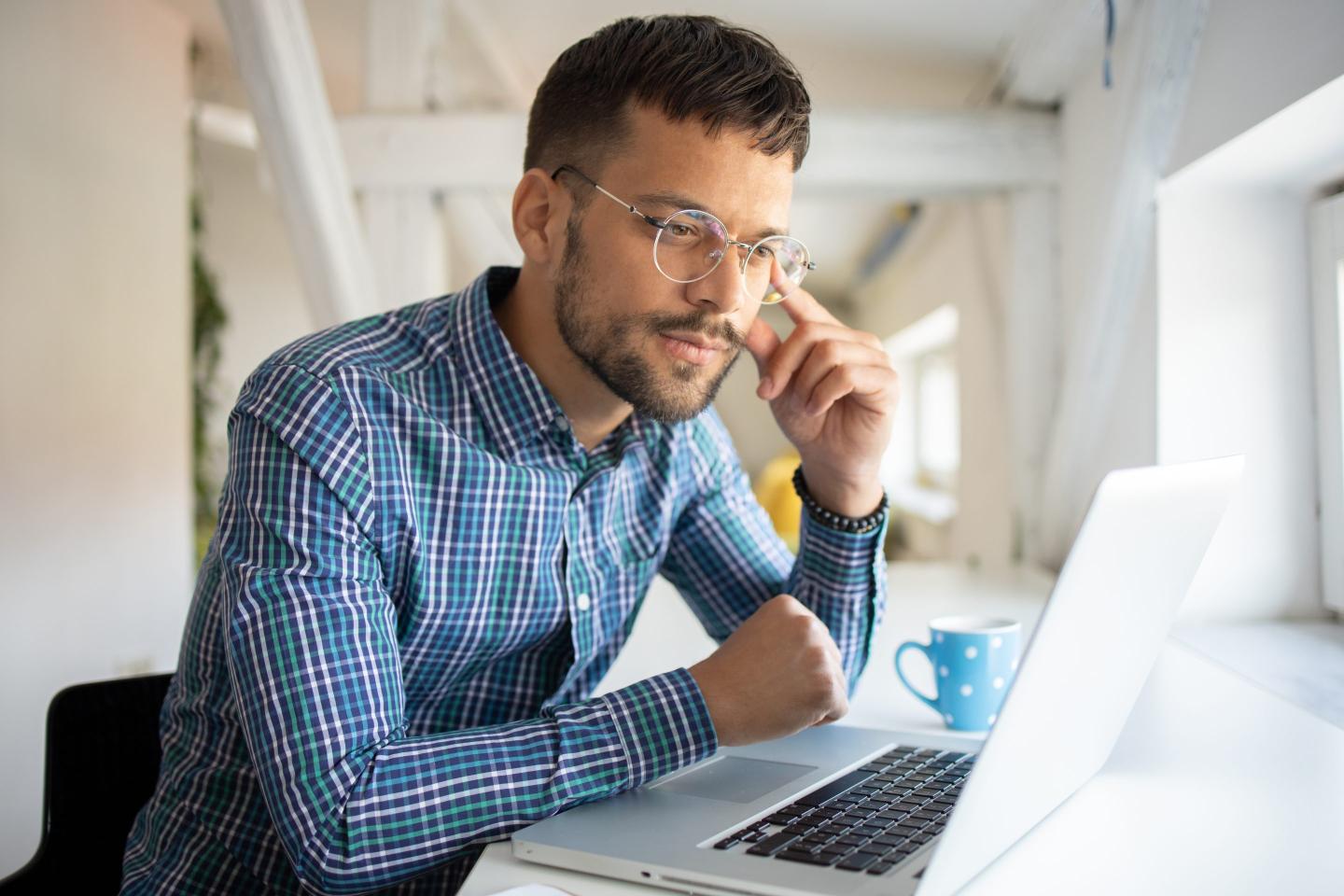 Eye strain happens when we’re on our screens and not blinking enough.