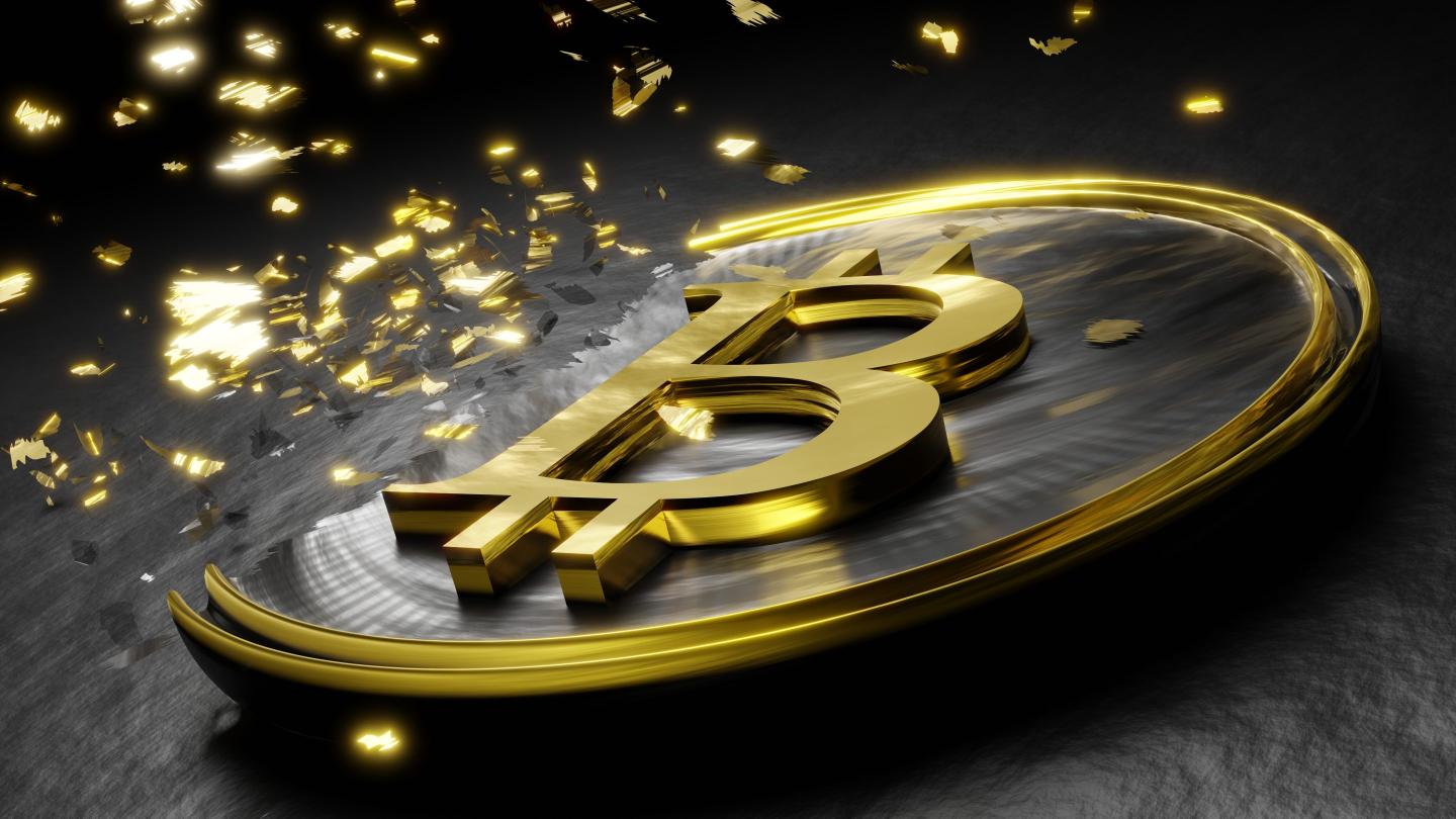 a bitcoin is disintegrating
