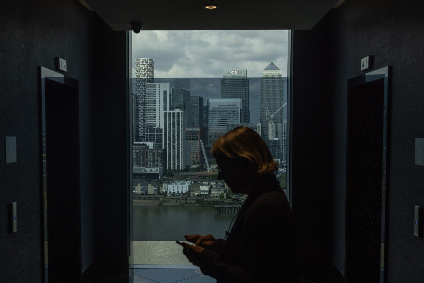 The Canary Wharf business district