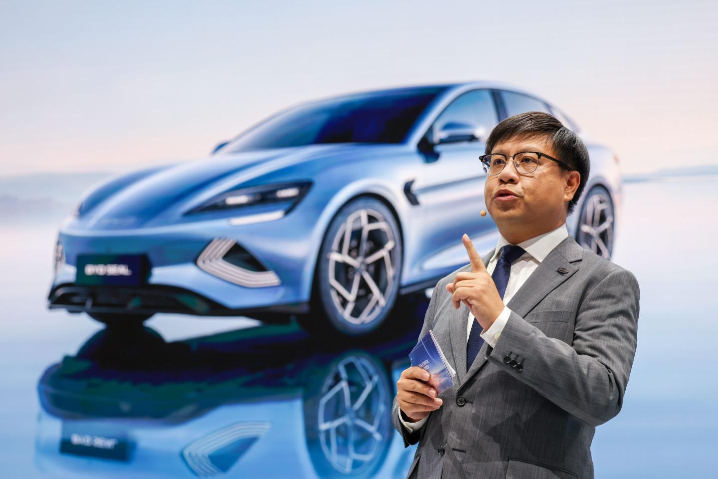 Michael Shu, managing director of BYD Europe, during the media day for the Munich Motor Show (IAA) in Munich, Germany.