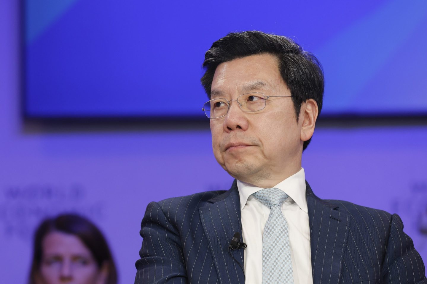 Kai-Fu Lee, foudner of 01.AI, during a panel session on the opening day of the World Economic Forum (WEF) in Davos, Switzerland, on Tuesday, Jan. 16, 2024. The annual Davos gathering of political leaders, top executives and celebrities runs from January 15 to 19. Photographer: Stefan Wermuth/Bloomberg via Getty Images