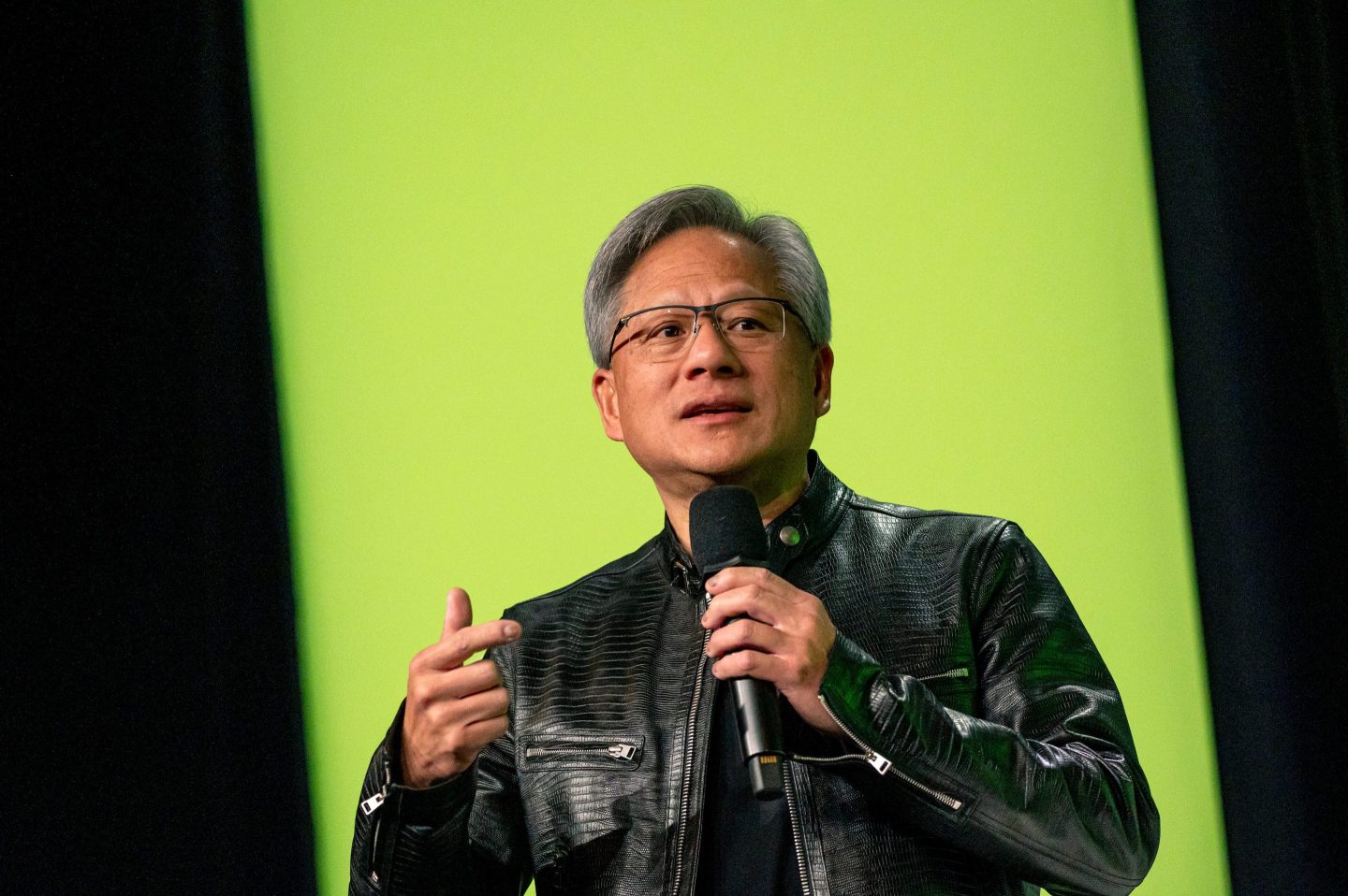 Nvidia CEO Jensen Huang at a conference.