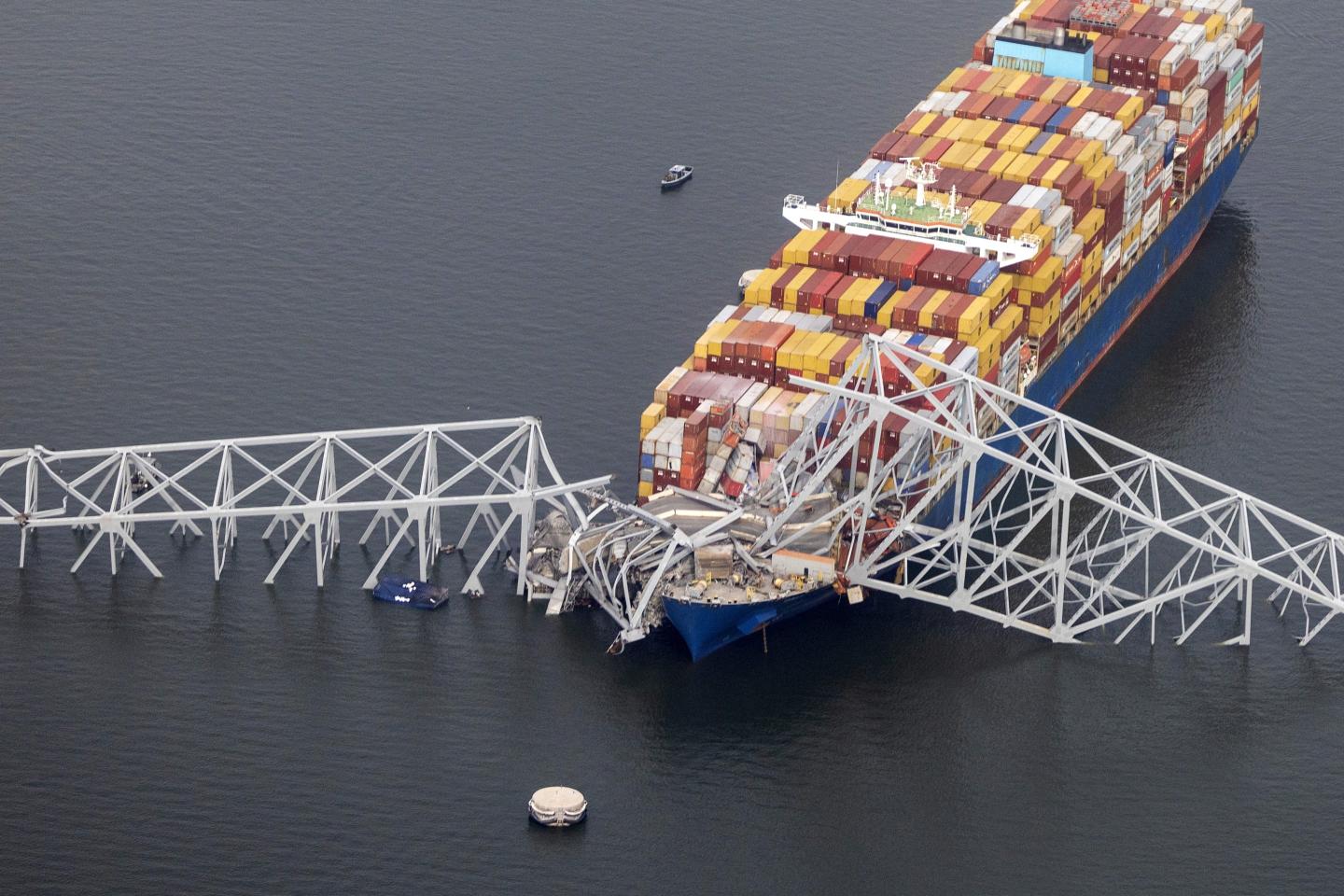 bridge collapsing on container chip