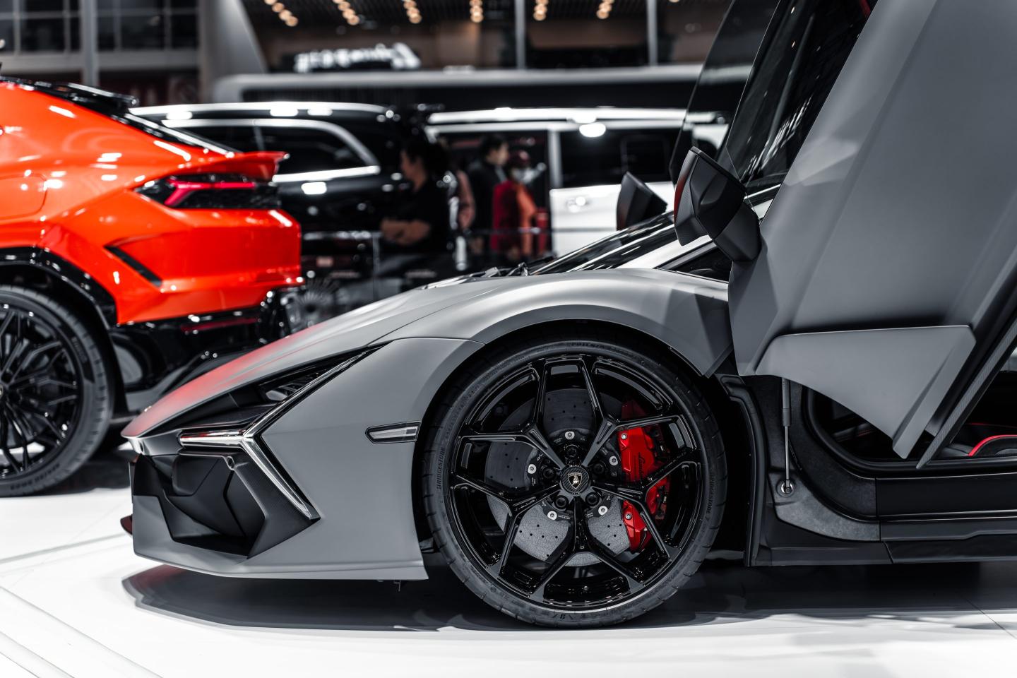 Lamborghini with doors up
