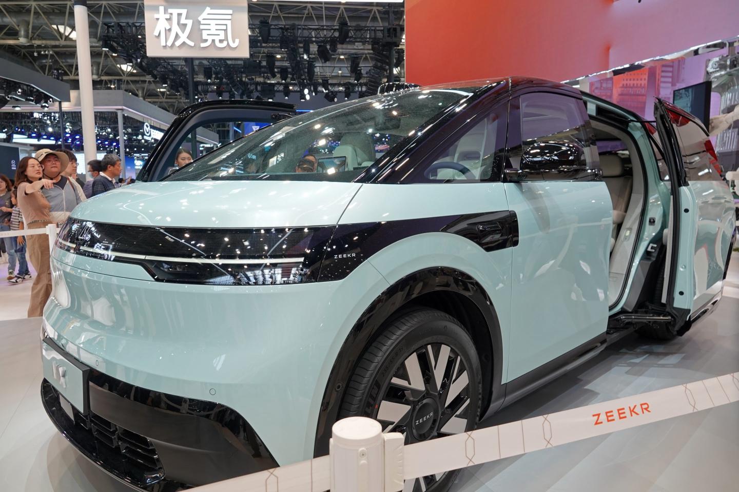 a Zeekr electric car on display