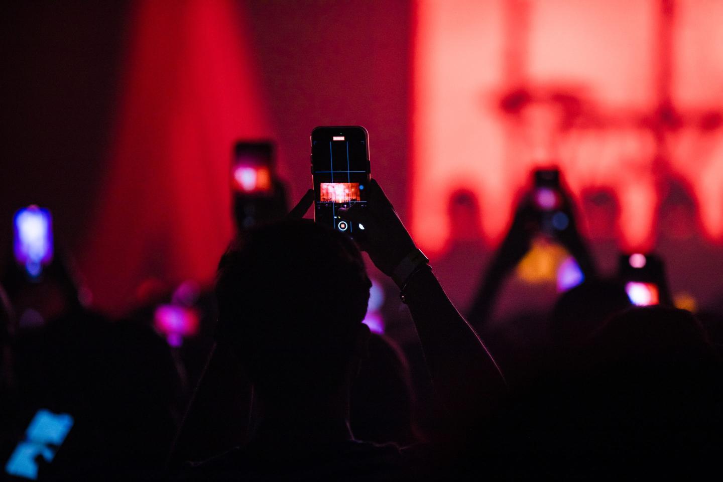 Phones at a concert