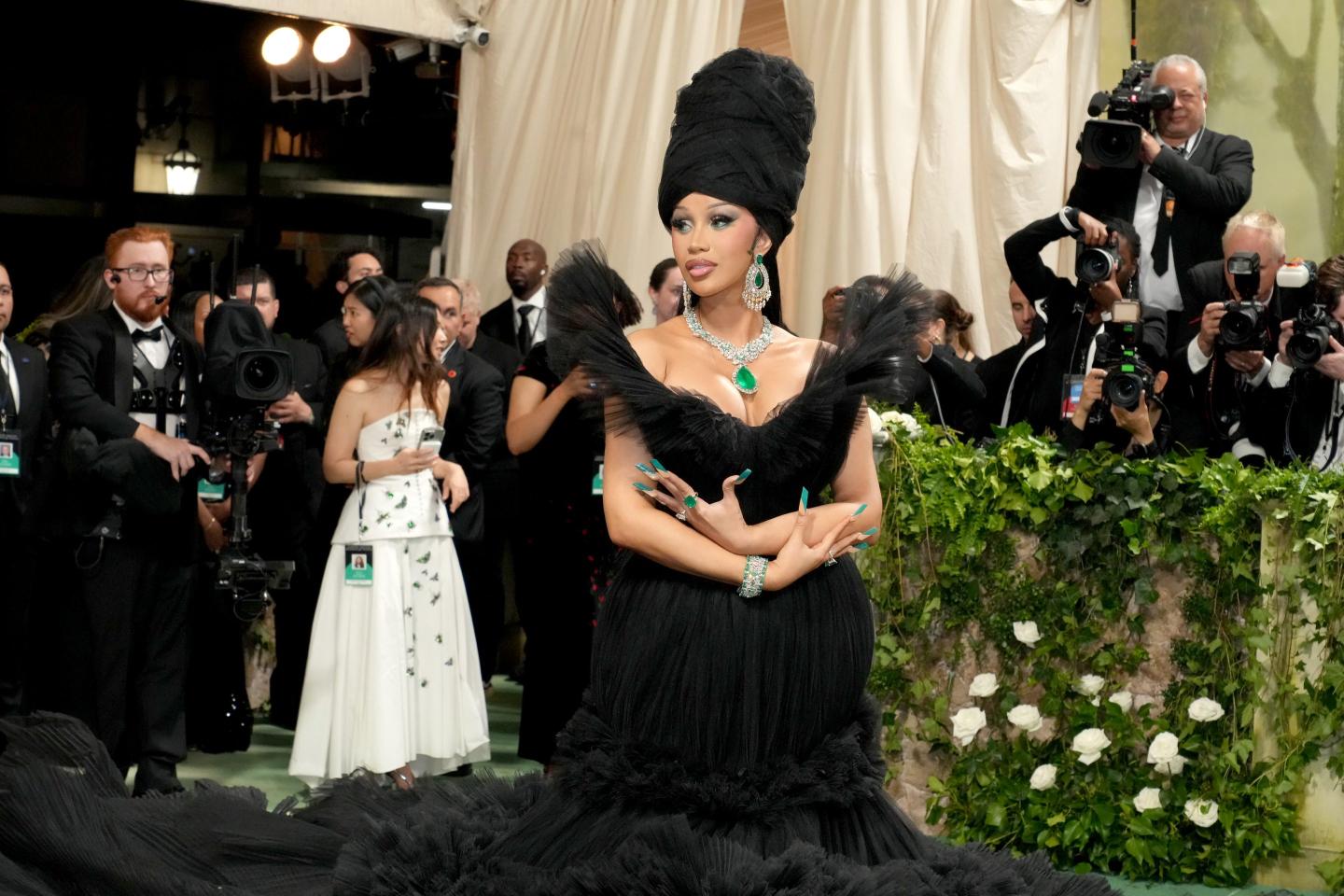 Cardi B attends the 2024 Met Gala Celebrating "Sleeping Beauties: Reawakening Fashion" at The Metropolitan Museum of Art on May 6, 2024 in New York City. 