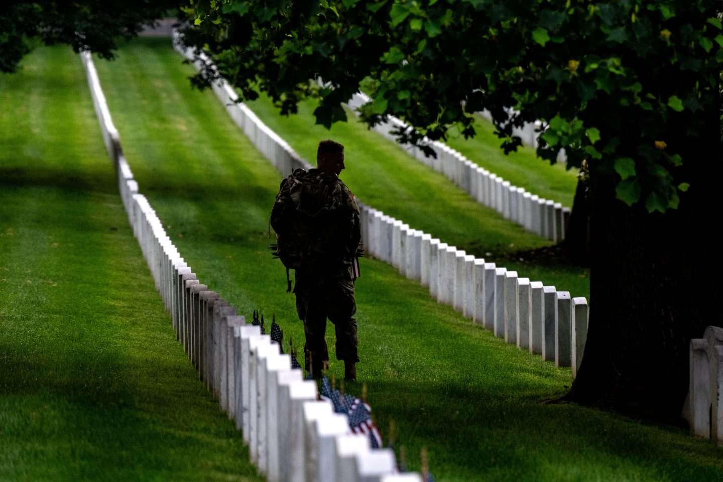 A photo of Arlington National Cemetery.