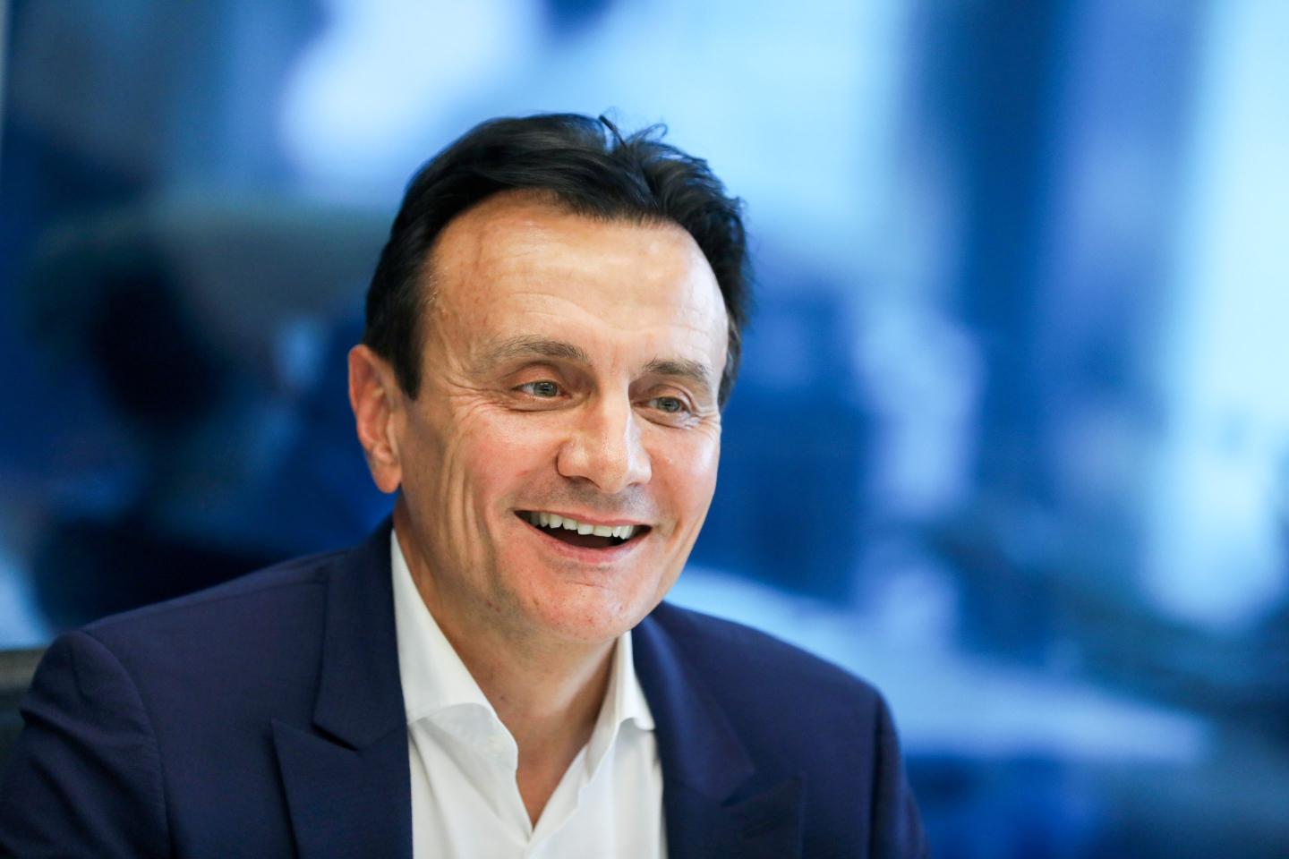 Pascal Soriot, chief executive officer of Astrazeneca Plc, speaks during an interview in London, U.K.