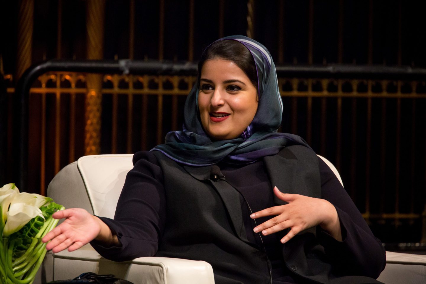 Sarah Al-Suhaimi, chair of Saudi Stock Exchange (Tadawul), speaks during the Saudi-U.S. CEO Forum in New York, U.S., on March 27, 2018.