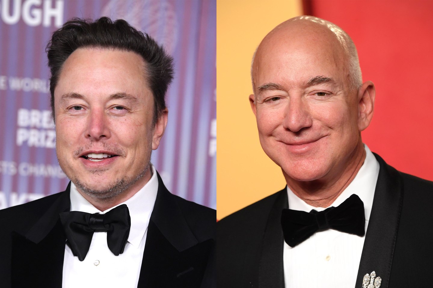 Tesla and SpaceX CEO Elon Musk and Amazon and Blue Origin founder Jeff Bezos.