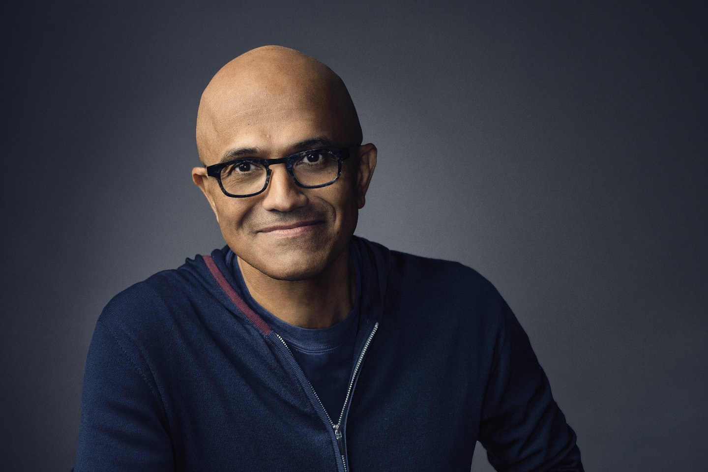 Microsoft CEO and Chairman Satya Nadella at Microsoft HQ in Redmond, Washington on May 6, 2024.