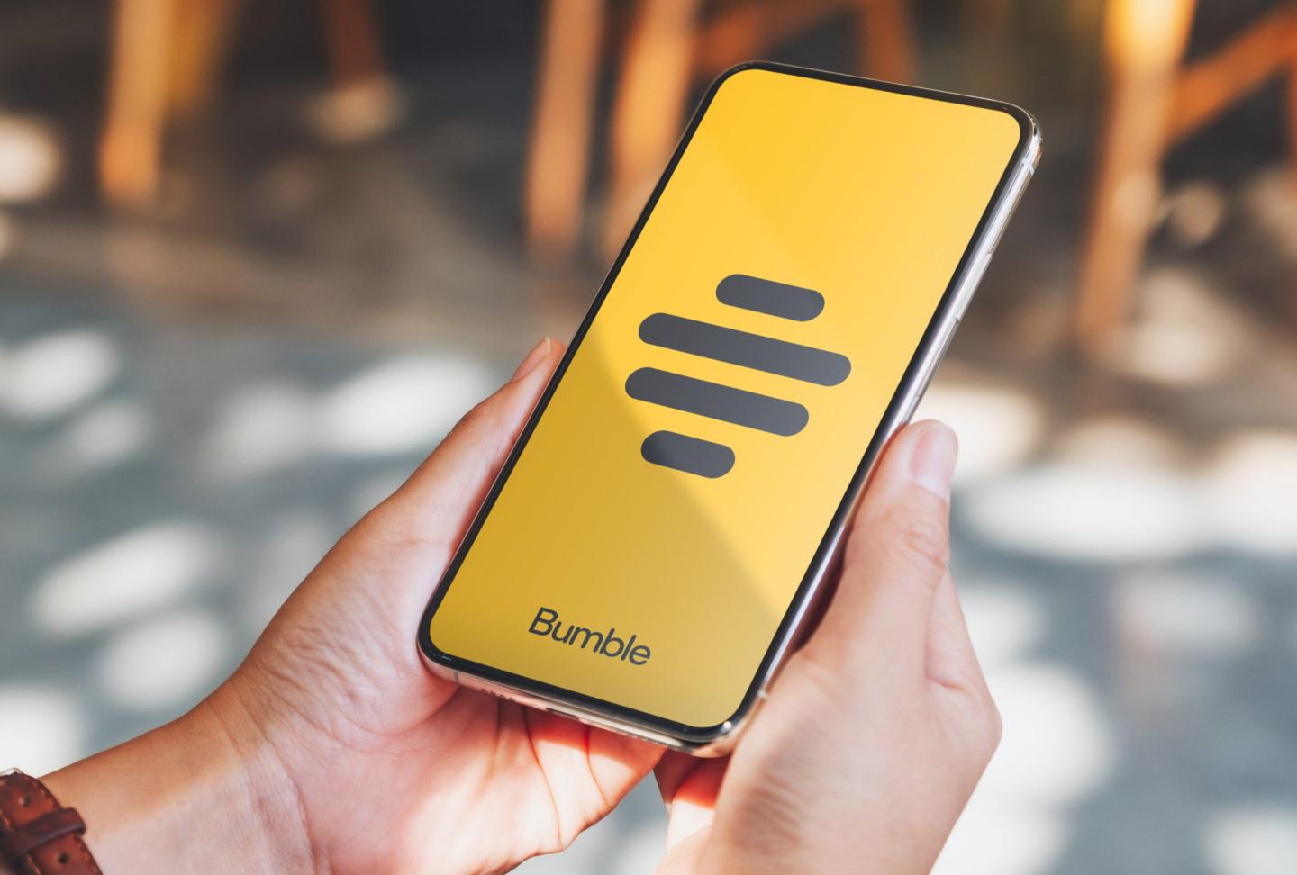 Bumble app displayed on a mobile phone screen
