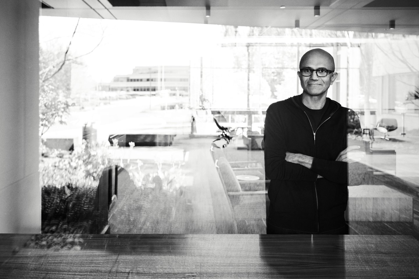 Microsoft CEO and Chairman Satya Nadella photographed at Microsoft HQ, Redmond, WA.