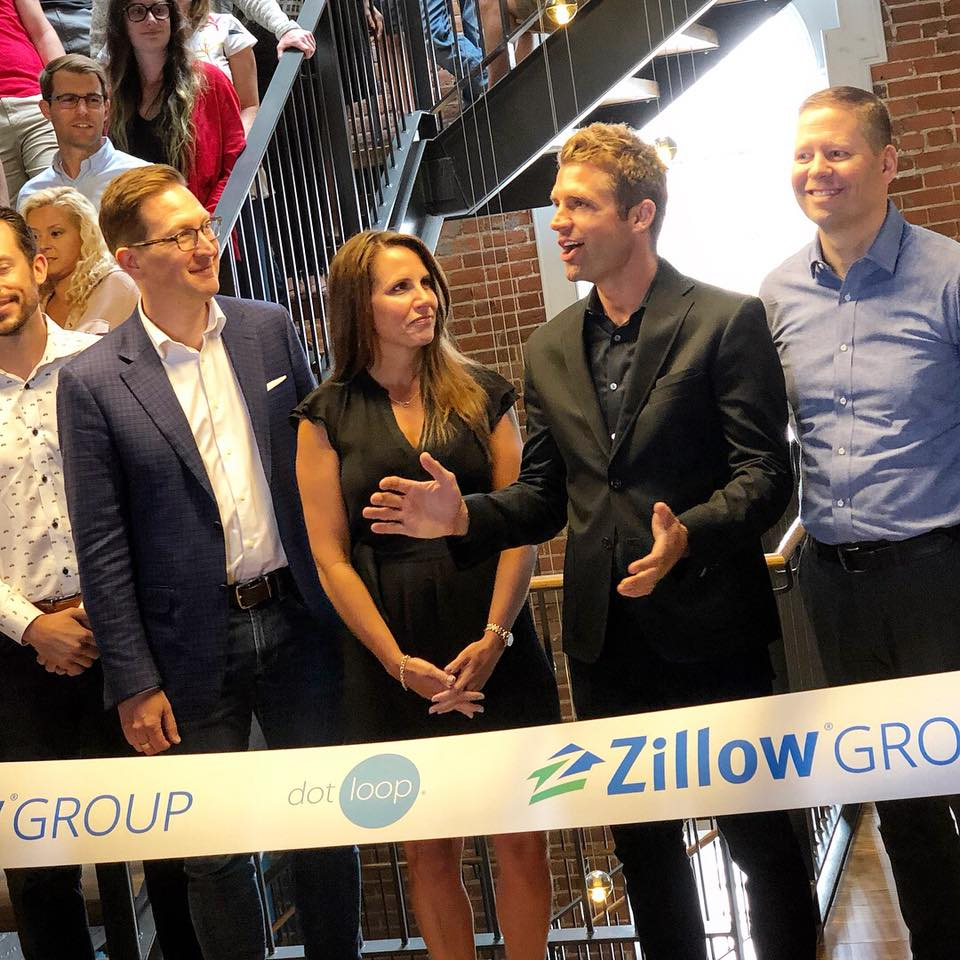 Austin Alllison addressing his team after selling his company to Zillow