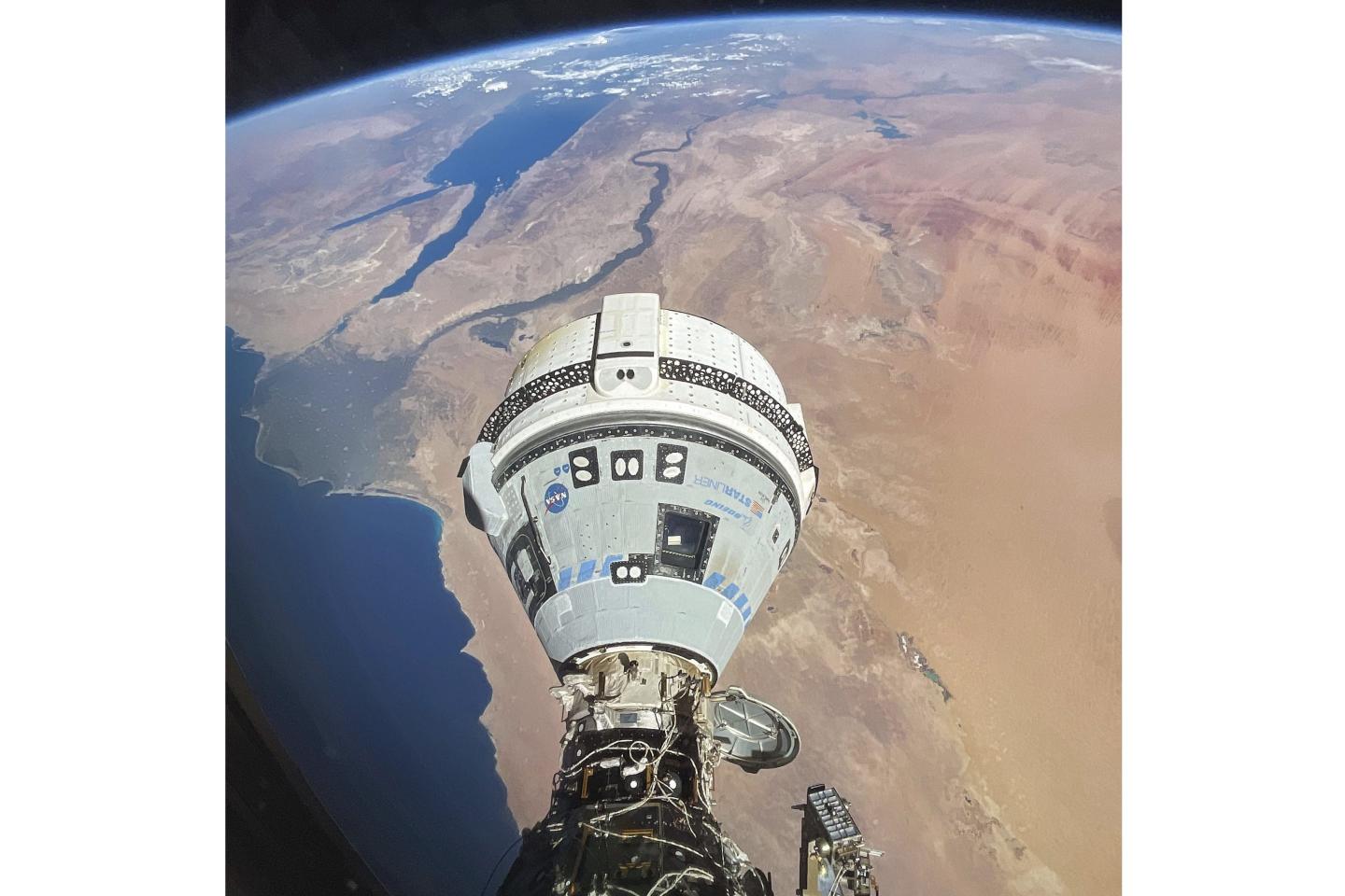 spacecraft docked to the space station