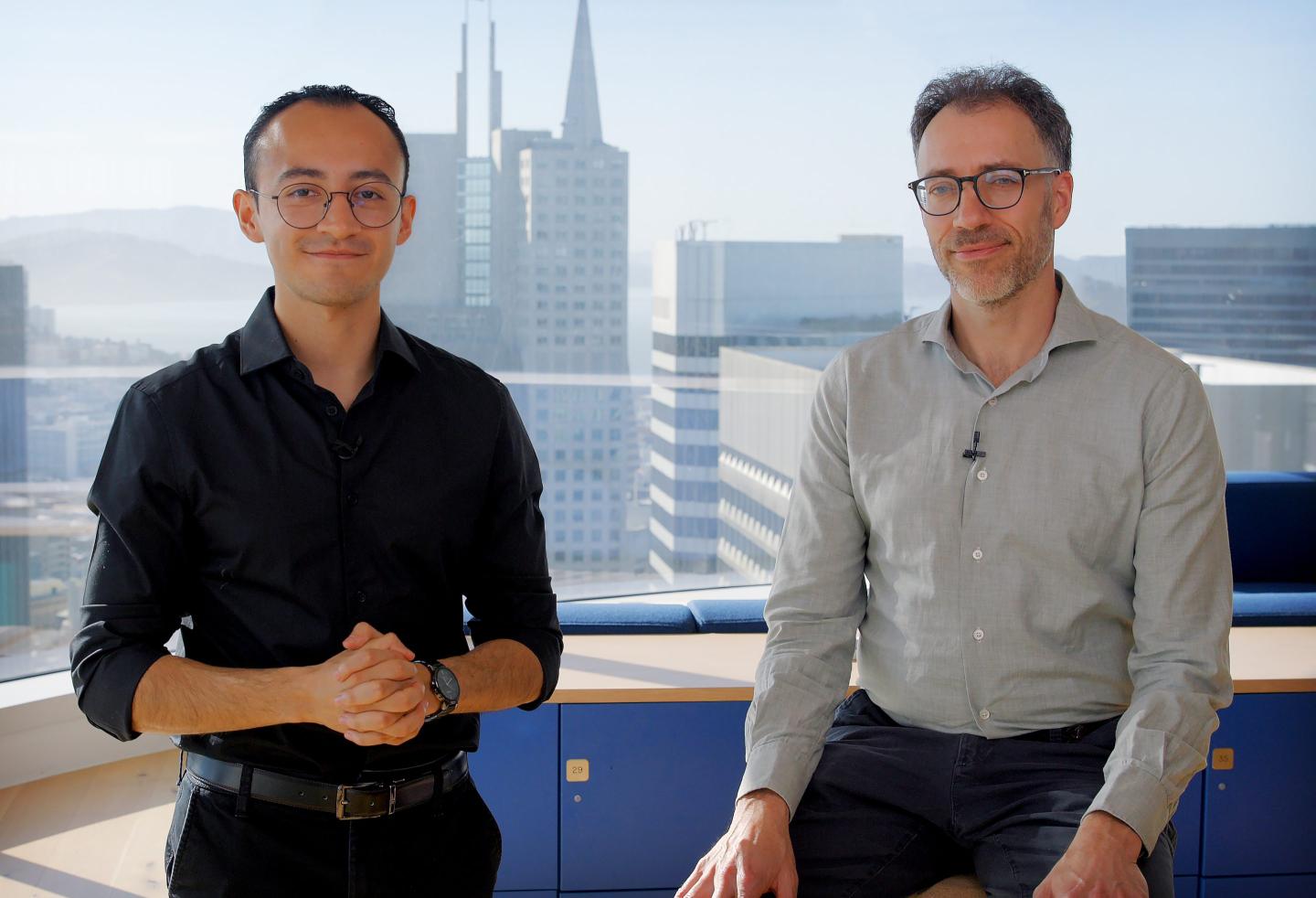 Daniel Marin, left, the founder and CEO of Nexus, with chief scientist Jens Groth.