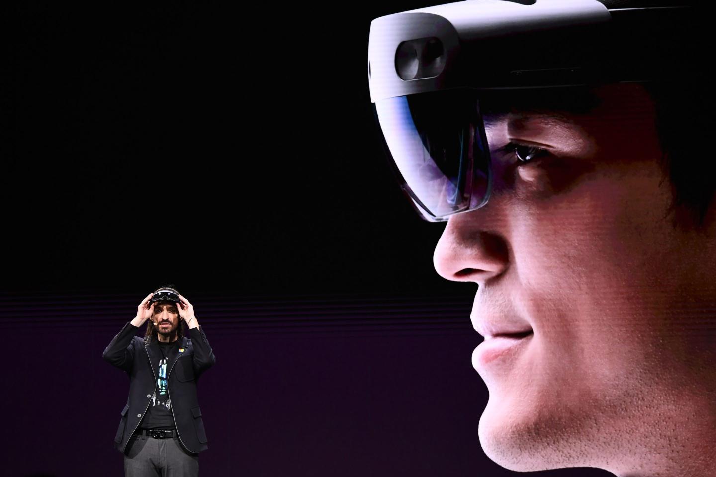 The Microsoft HoloLens 2 mixed reality headset