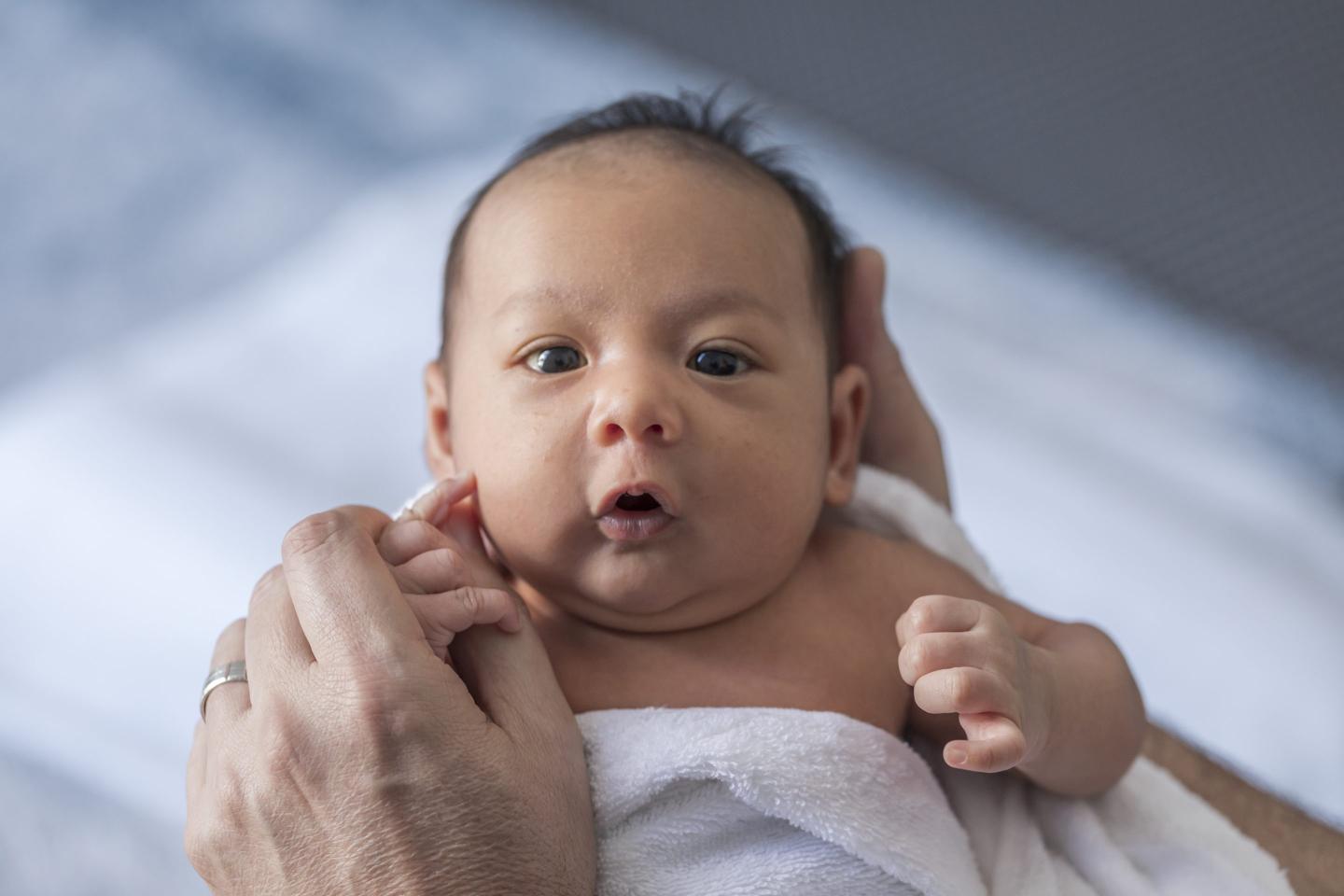 newborn baby up close