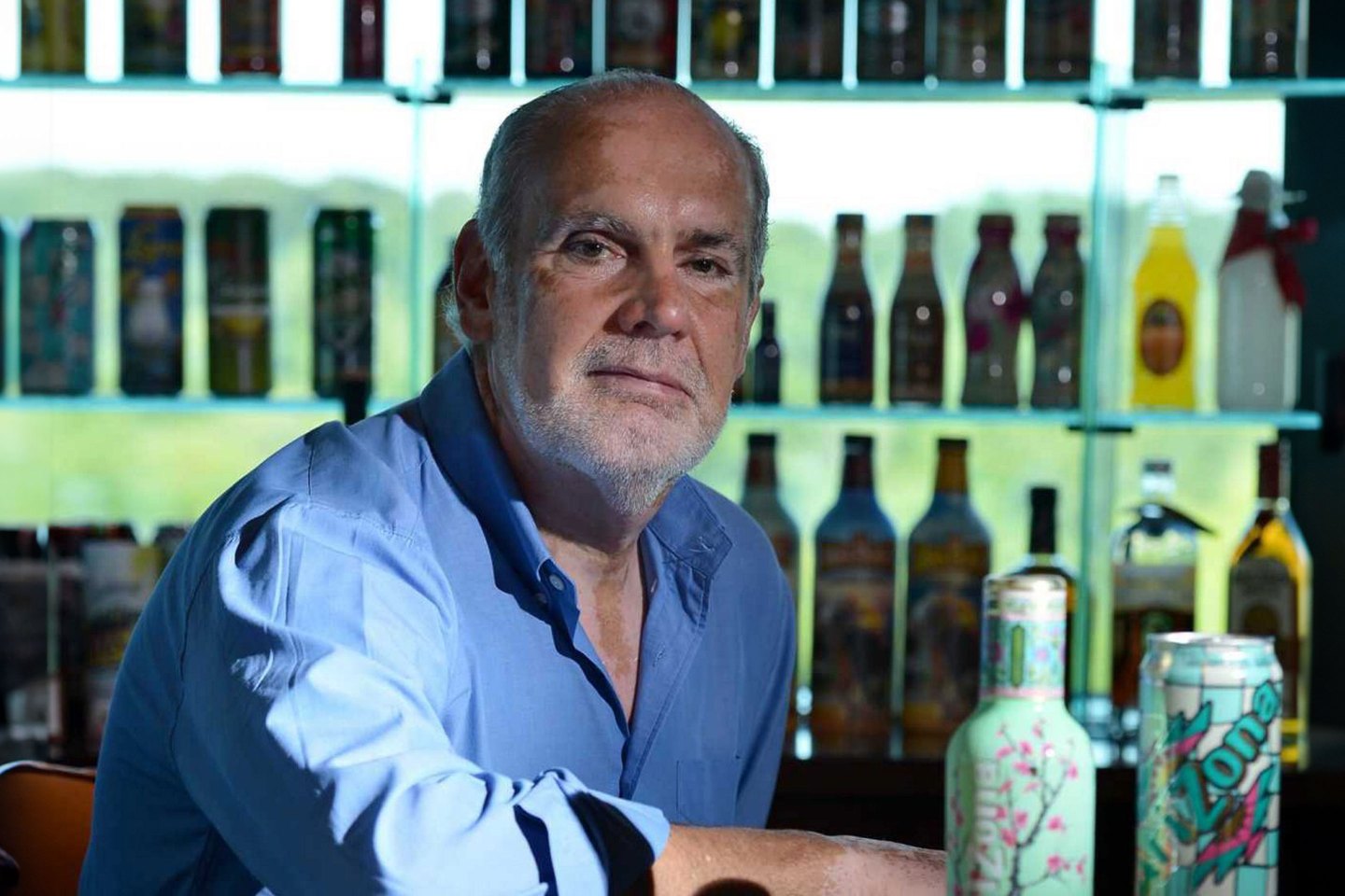 Domenick "Don" Vultaggio, chairman of Beverage Marketing USA, parent company of Arizona Iced Tea, in his office in Woodbury, N.Y.