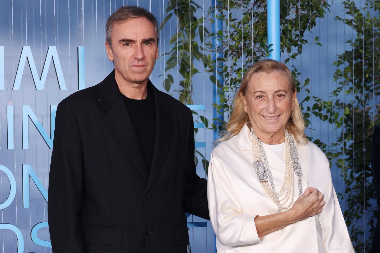 Prada's co-creative designers Miuccia Prada and Raf Simons