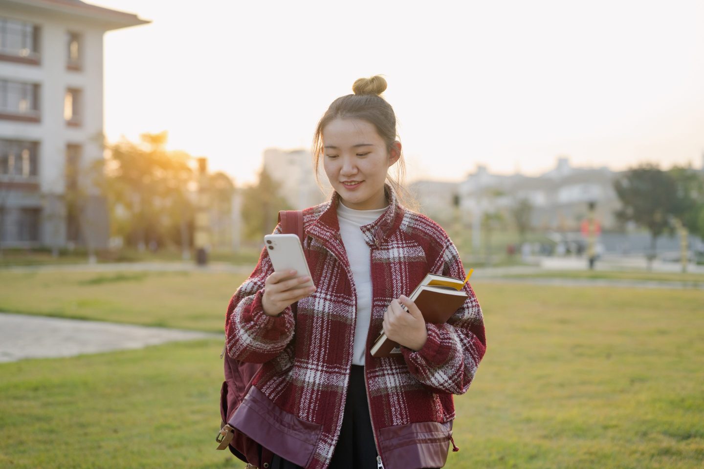 Young woman at a college campus