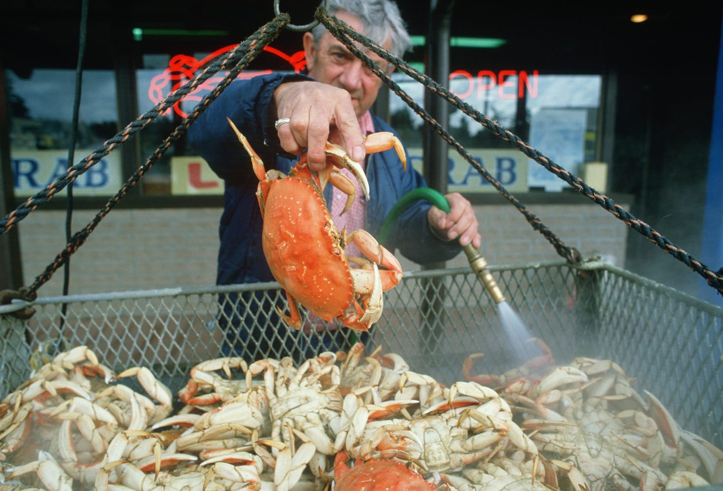 Crab vendor in Oregon