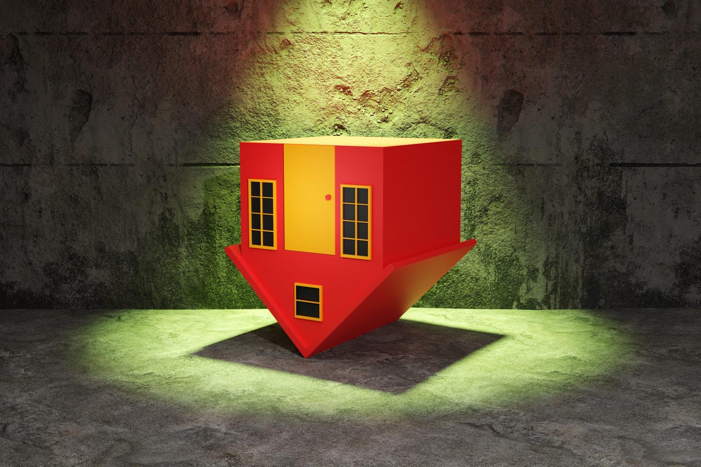 toy house upside down