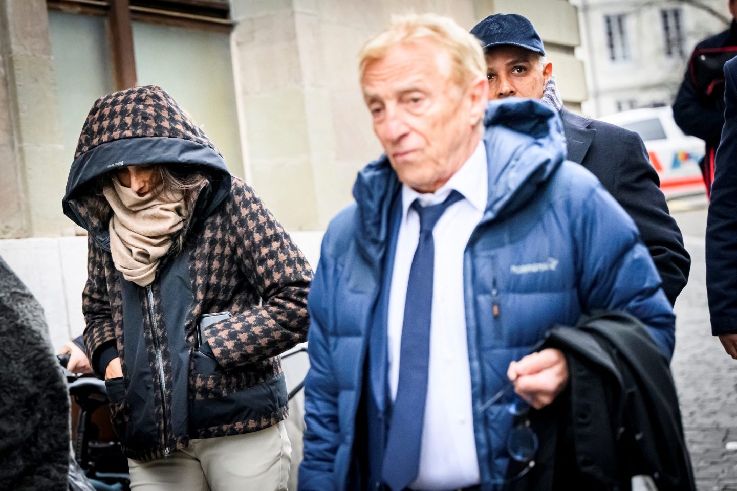 Indian-Swiss billionaire family members Namrata Hinduja (L) and Ajay Hinduja (R)