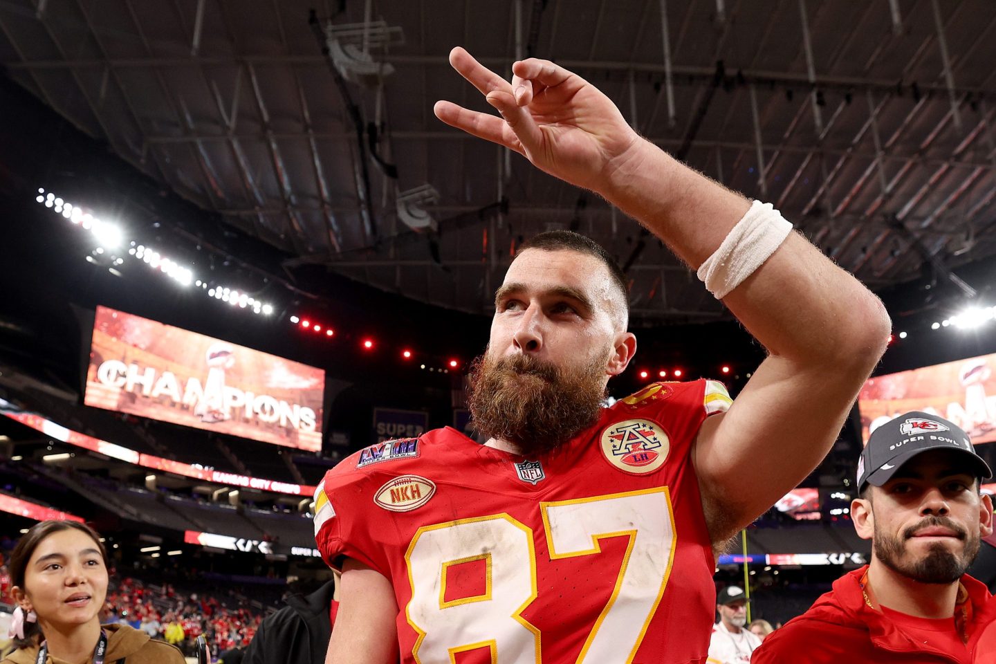 Photo of Travis Kelce, No. 87 of the Kansas City Chiefs