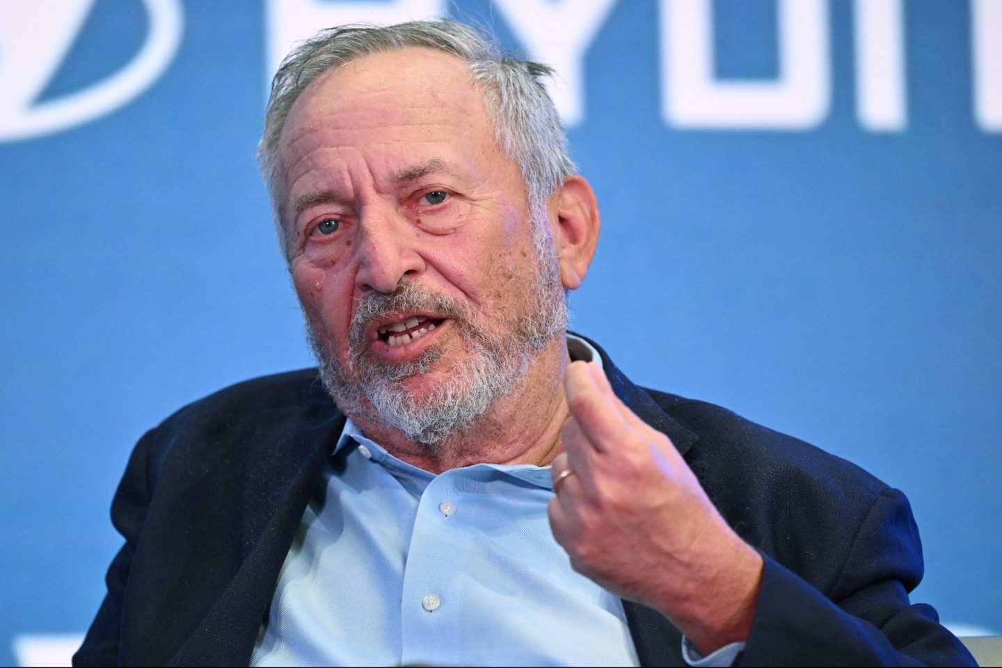 Former US.. Treasury secretary Larry Summers speaks during the World Economic Summit in Washington, DC, on April 17, 2024.